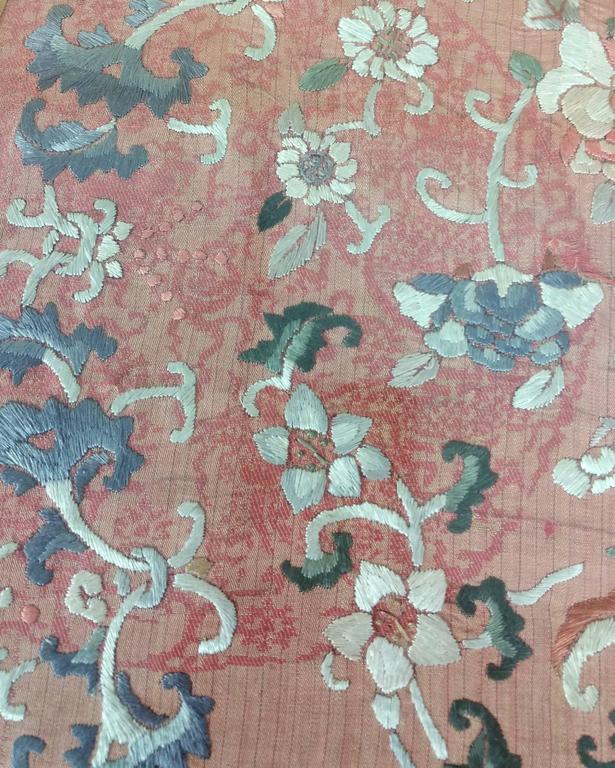 Chinese Framed and Glazed Silk Embroidery Piece at 1stDibs
