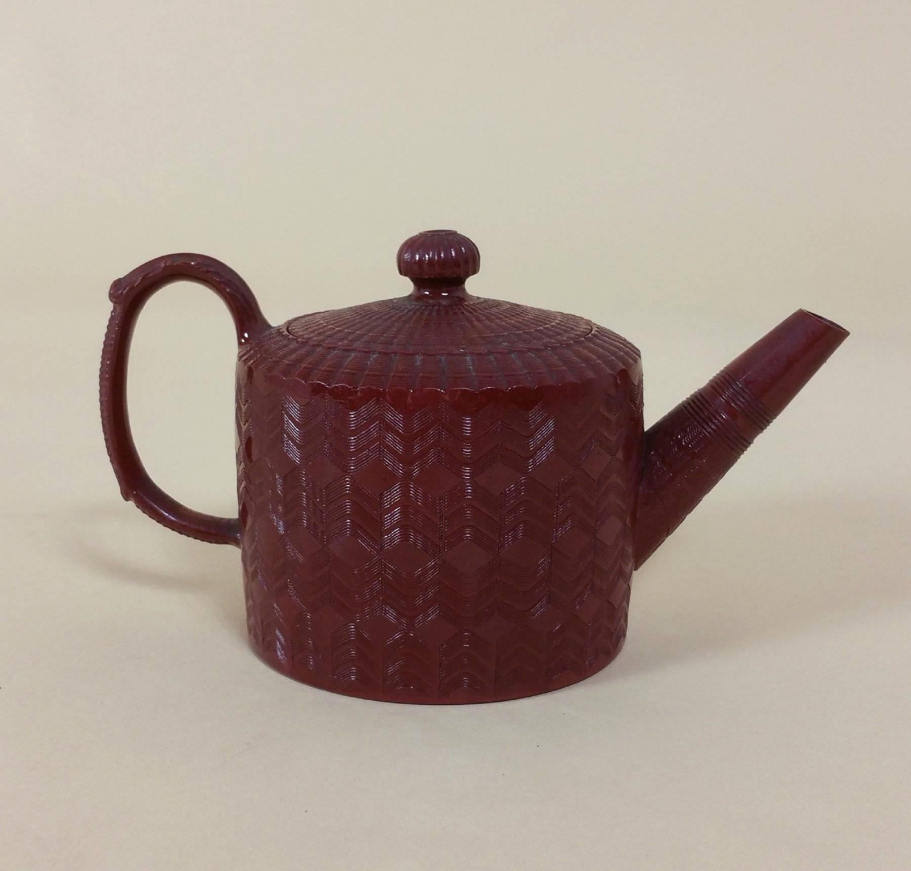 19th Century German Pottery Teapot, in the Chinese manner 6