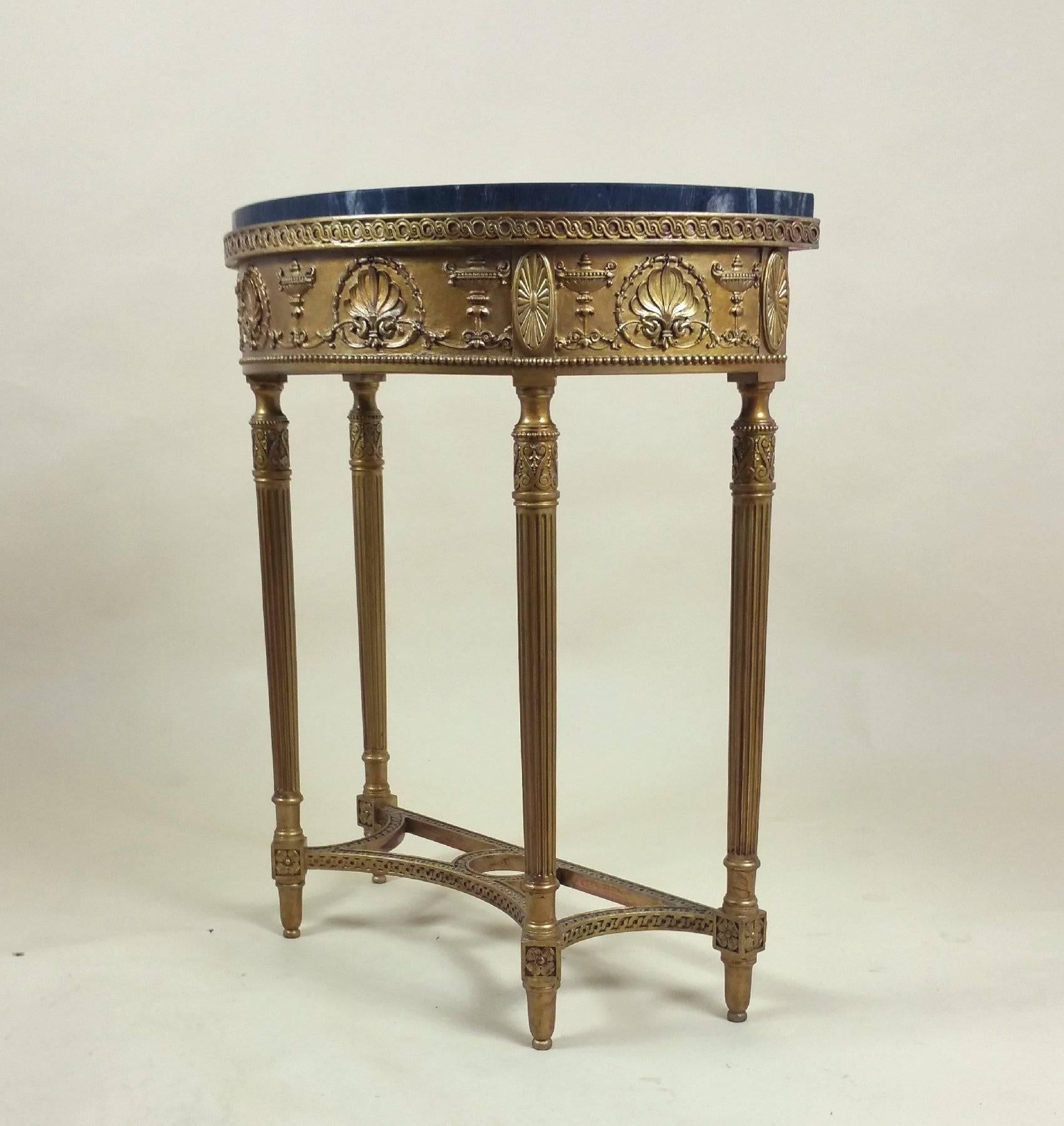 Pair of Demilune Gilt Console Tables 2