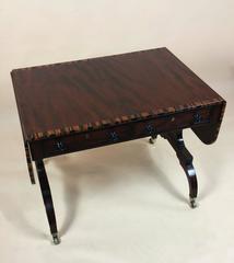 Regency Mahogany Sofa Table with Coromandel Cross Banding