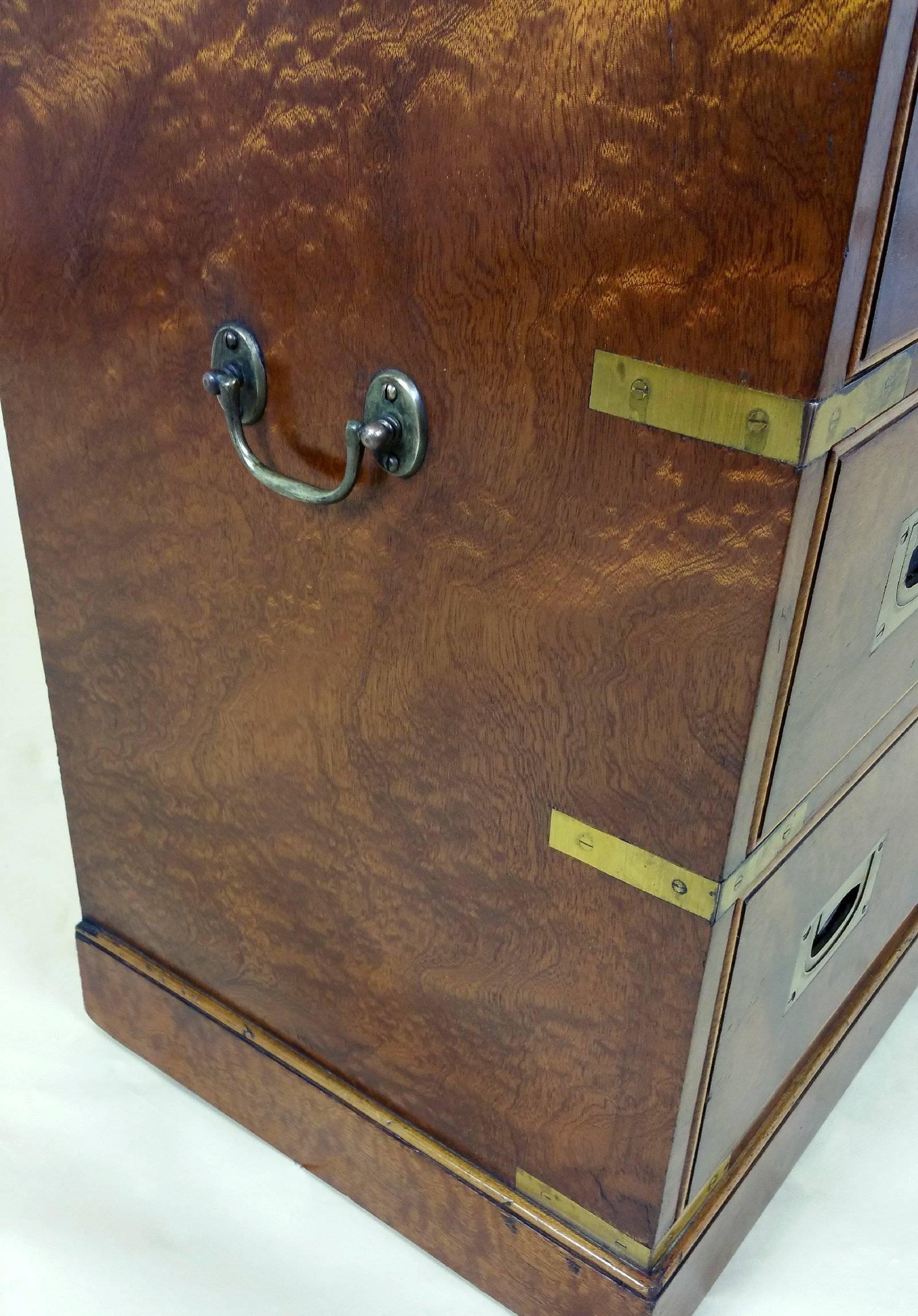 Early 20th Century Satinwood Brass Bound Trunk For Sale 1
