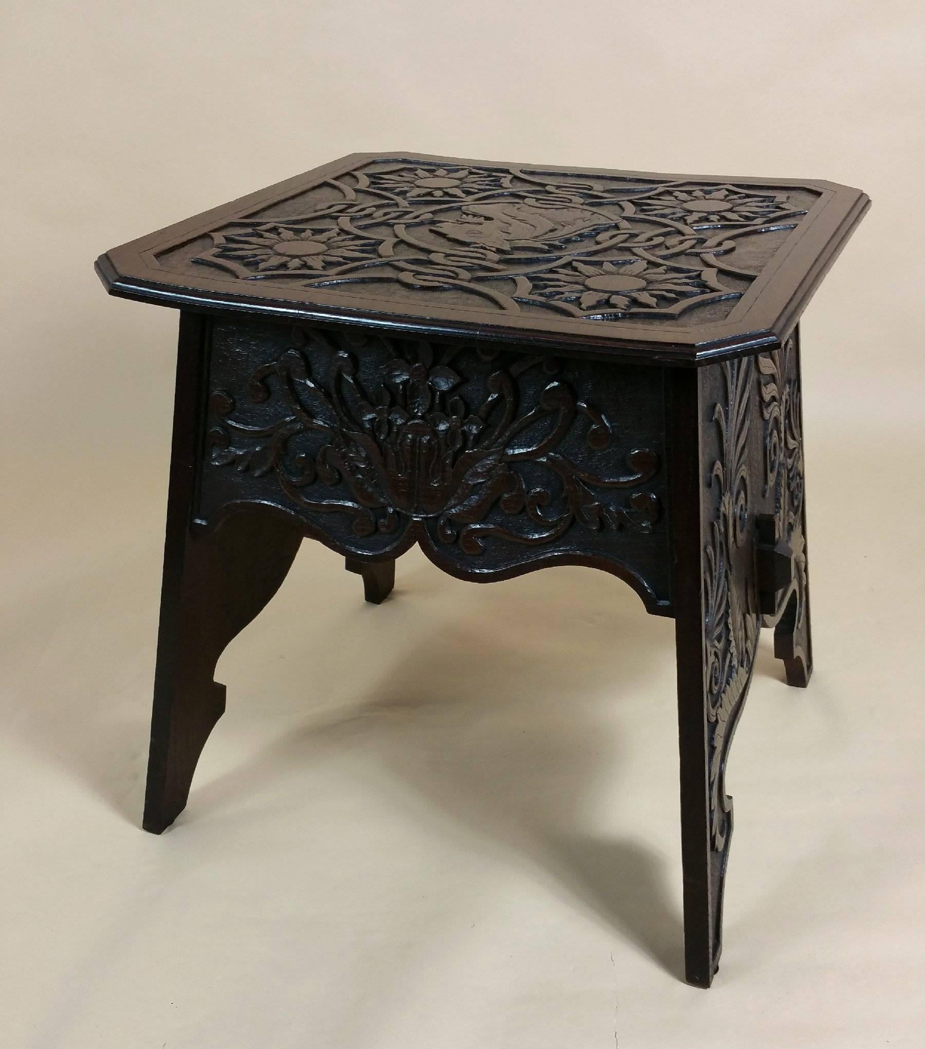 19th Century Arts and Crafts Carved Oak Centre Table 6