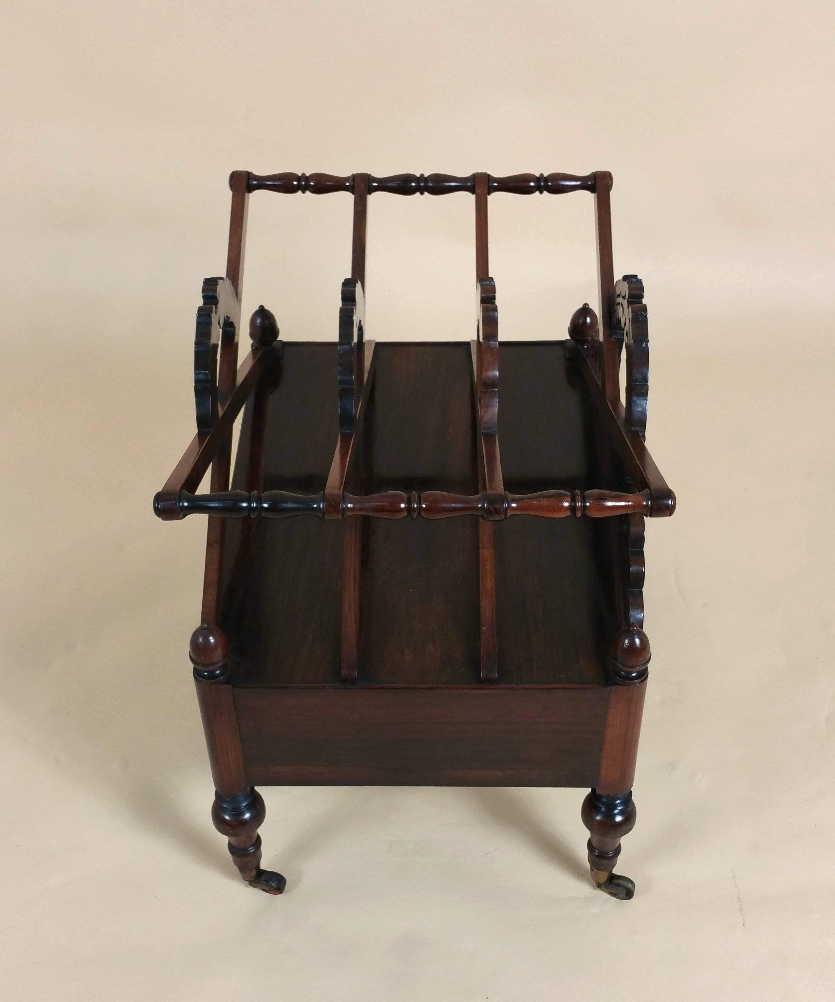 Regency Rosewood Canterbury Attributed to Gillows For Sale 1