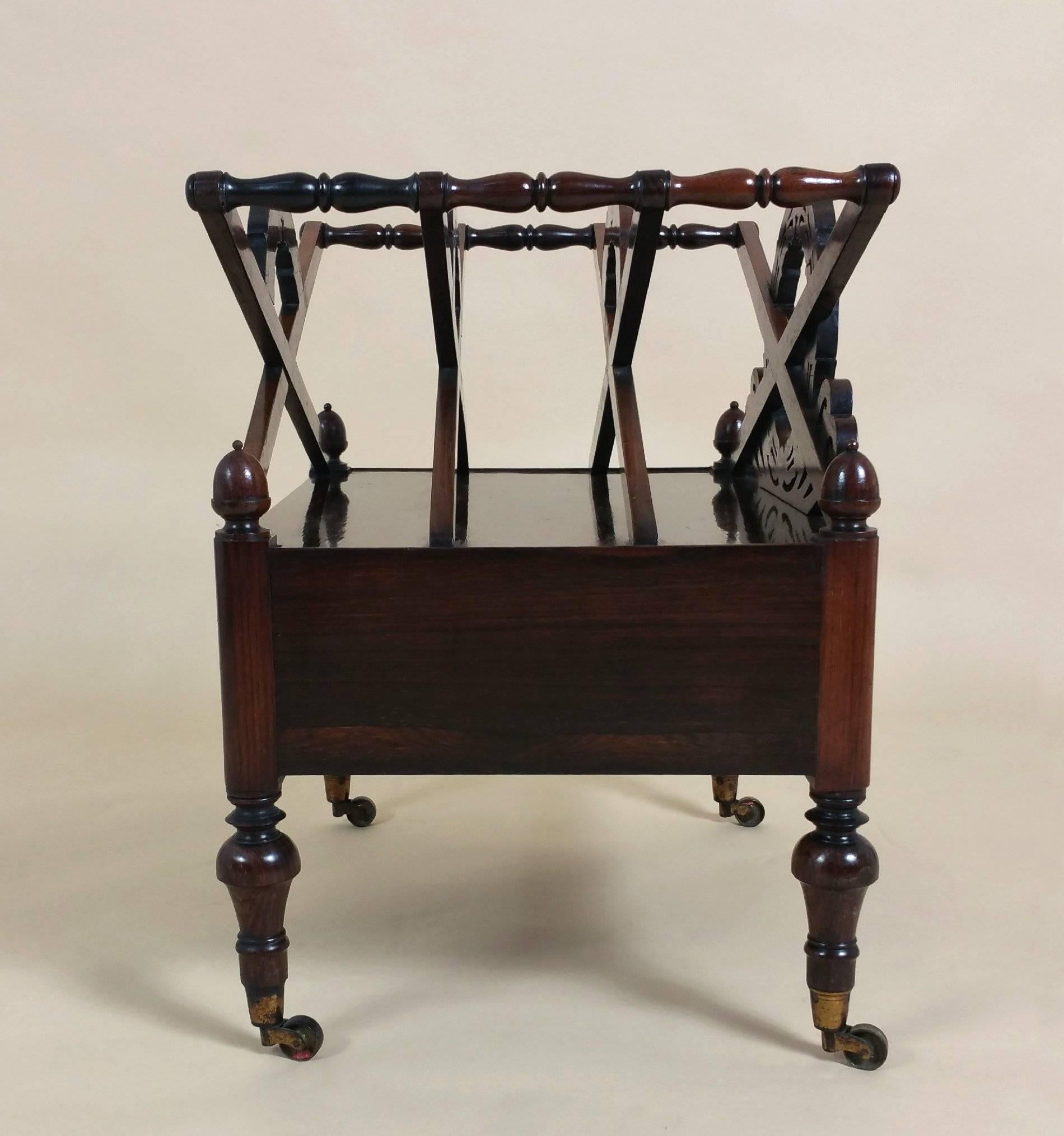 Regency Rosewood Canterbury Attributed to Gillows For Sale 2