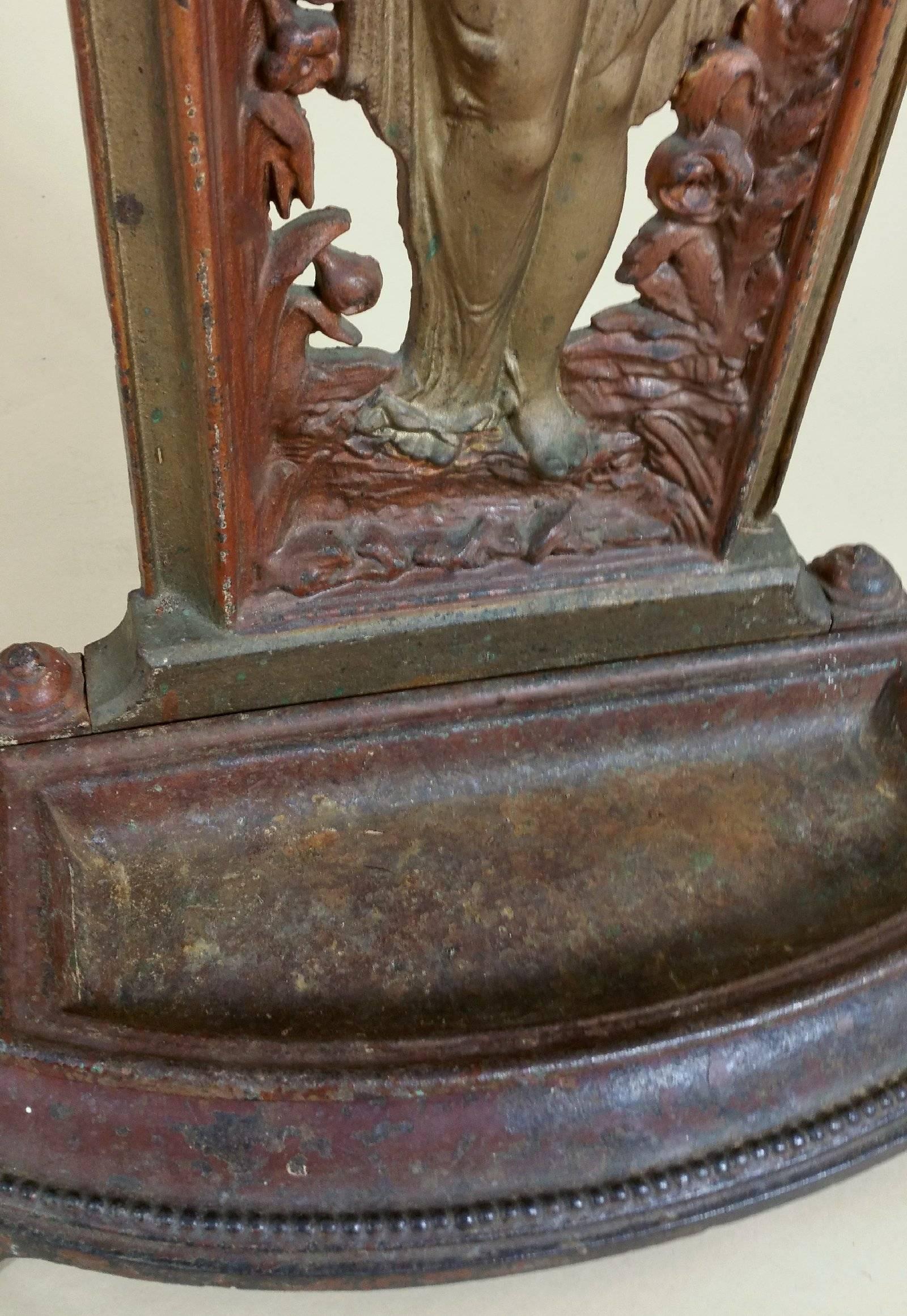 English Victorian Stick Stand of Art Nouveau Maiden