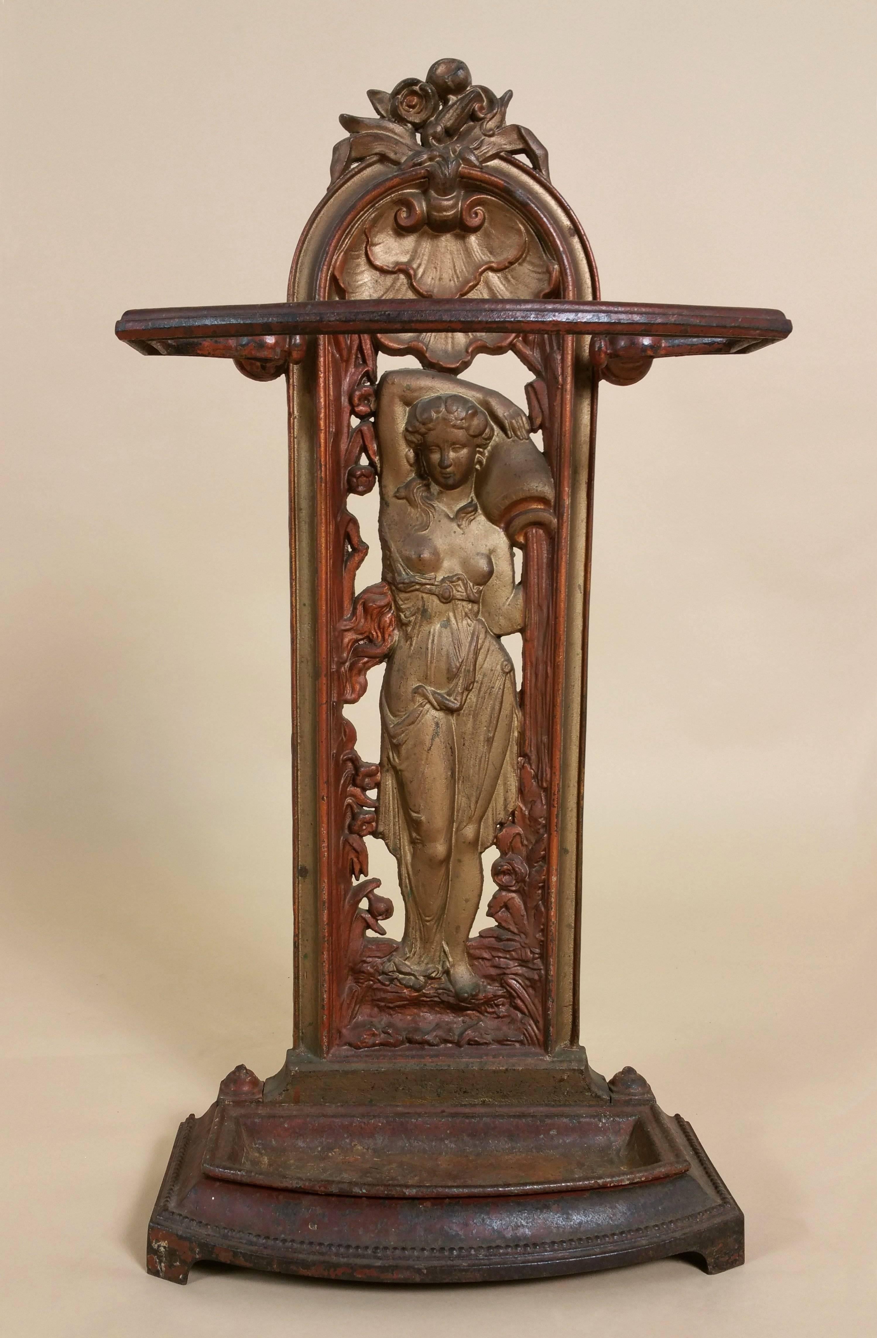 Victorian Stick Stand of Art Nouveau Maiden 4