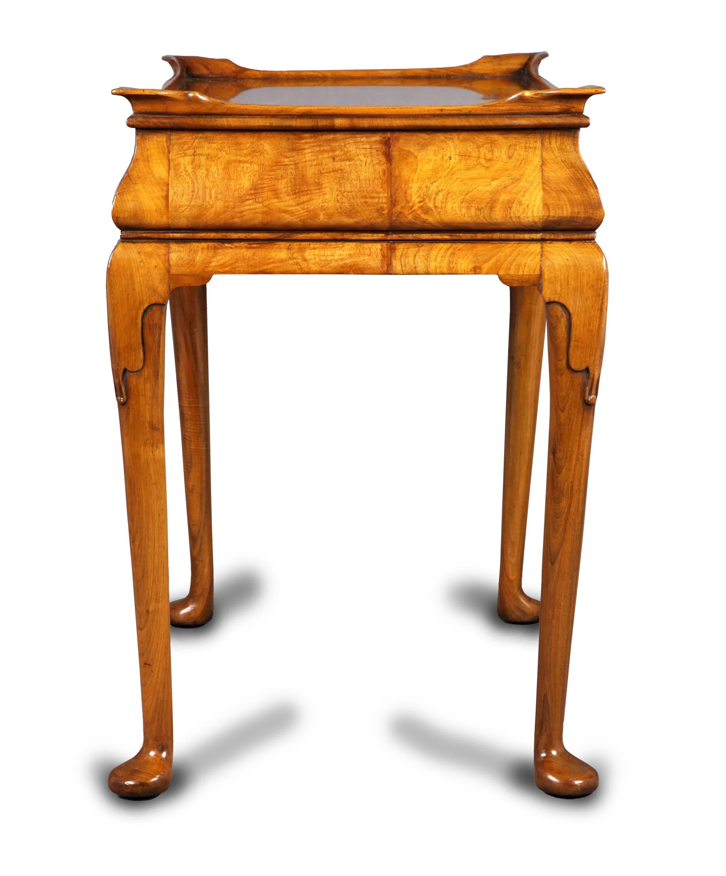 19th Century George II Style Walnut Silver Table