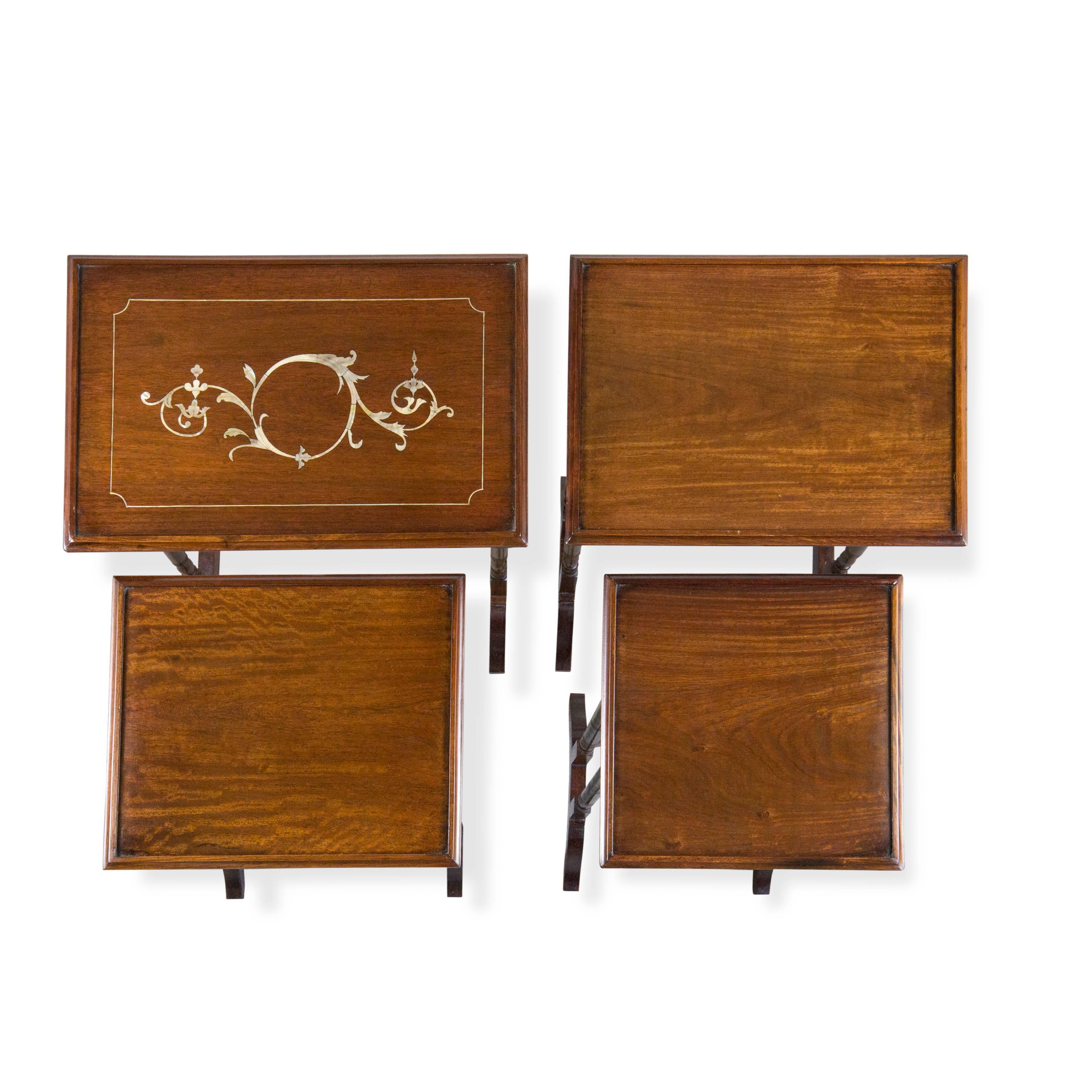 20th Century Anglo-Indian Nest of Four Tables