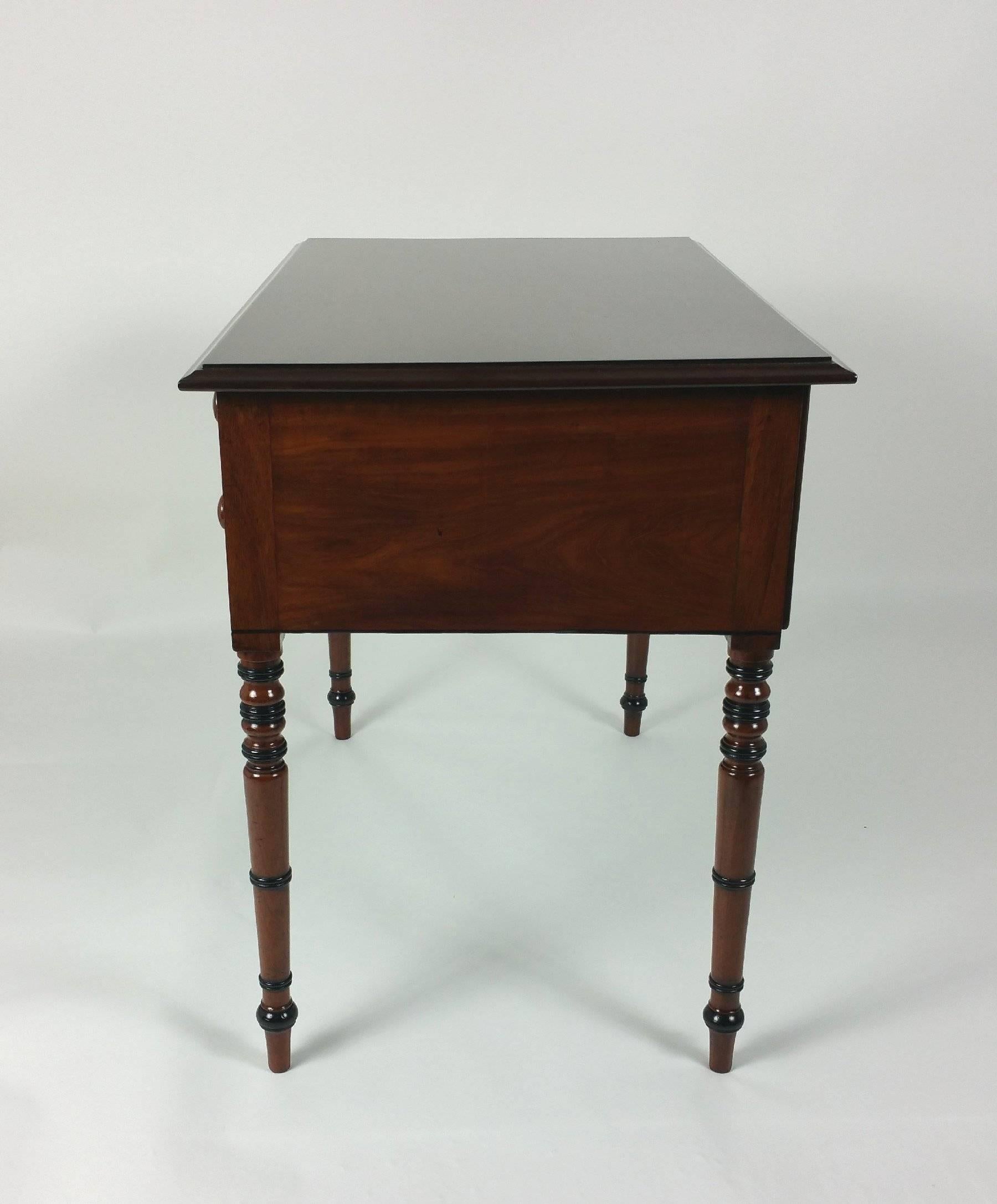 Regency Mahogany Kneehole Side Table For Sale 4