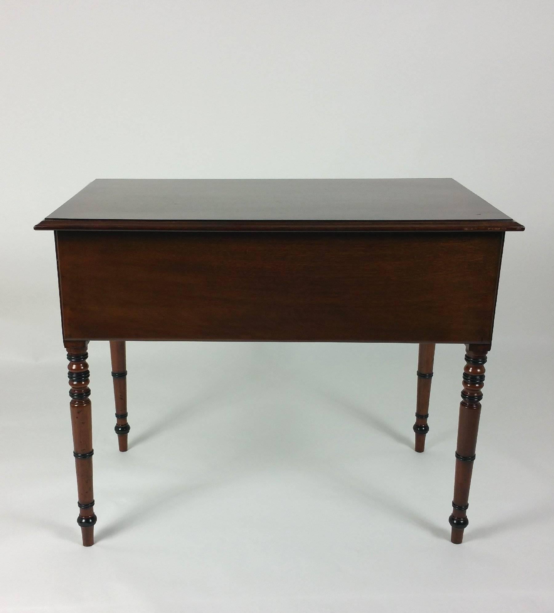 Regency Mahogany Kneehole Side Table For Sale 5