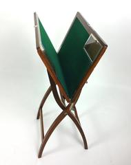 Edwardian Oak and Chrome Folding Games Table by Asprey