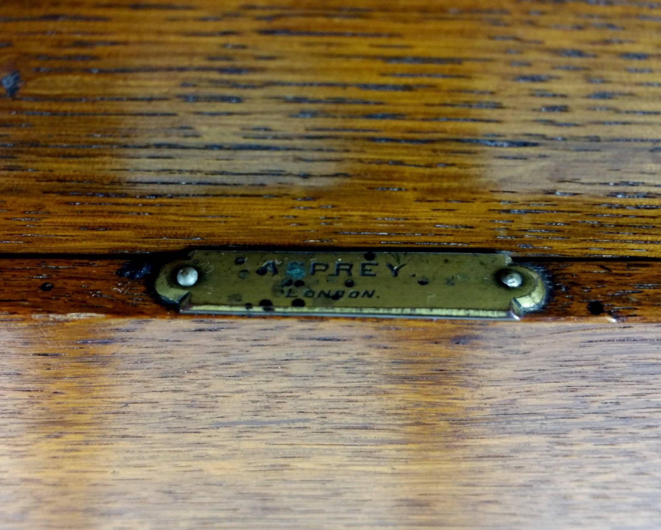 Edwardian Oak and Chrome Folding Games Table by Asprey 1