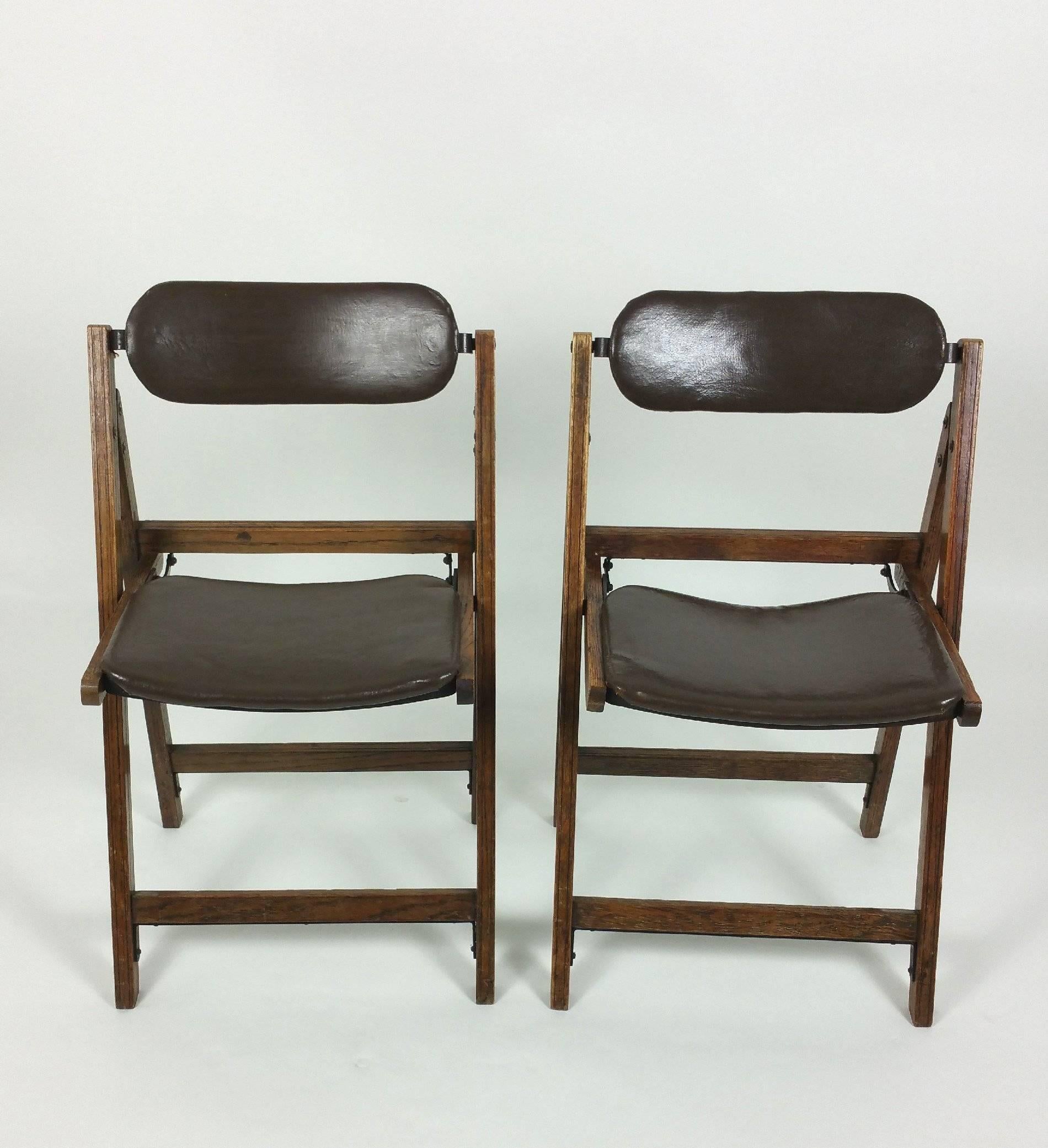 This fantastic Edwardian pair of ‘Tansad’ folding chairs was designed with iron fittings and bear the label ‘Tansad’ on the back of the back splat. Each chair measures 17 ¾ in – 45.1 cm wide, 15 ½ in – 39.4 cm deep and 31 in – 78.7 cm high with a