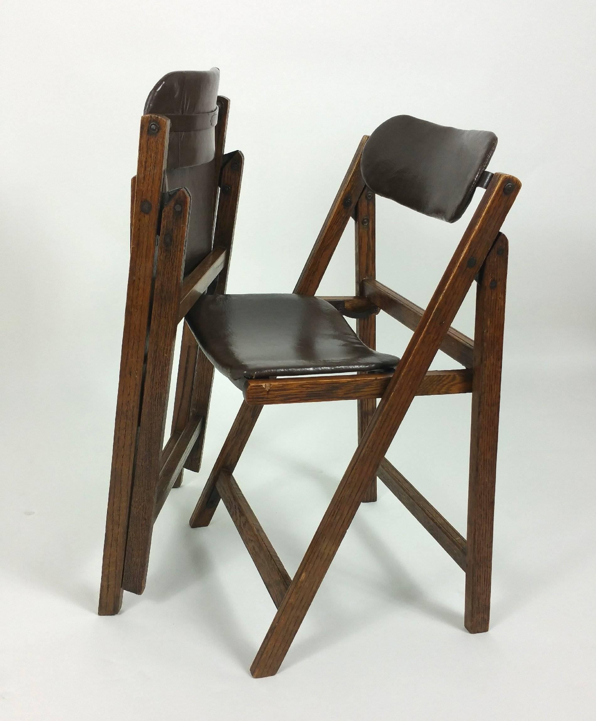 leather folding chair