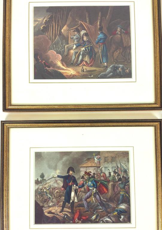 Set of 15 Early 19th Century Hand Colored Military Prints For Sale at