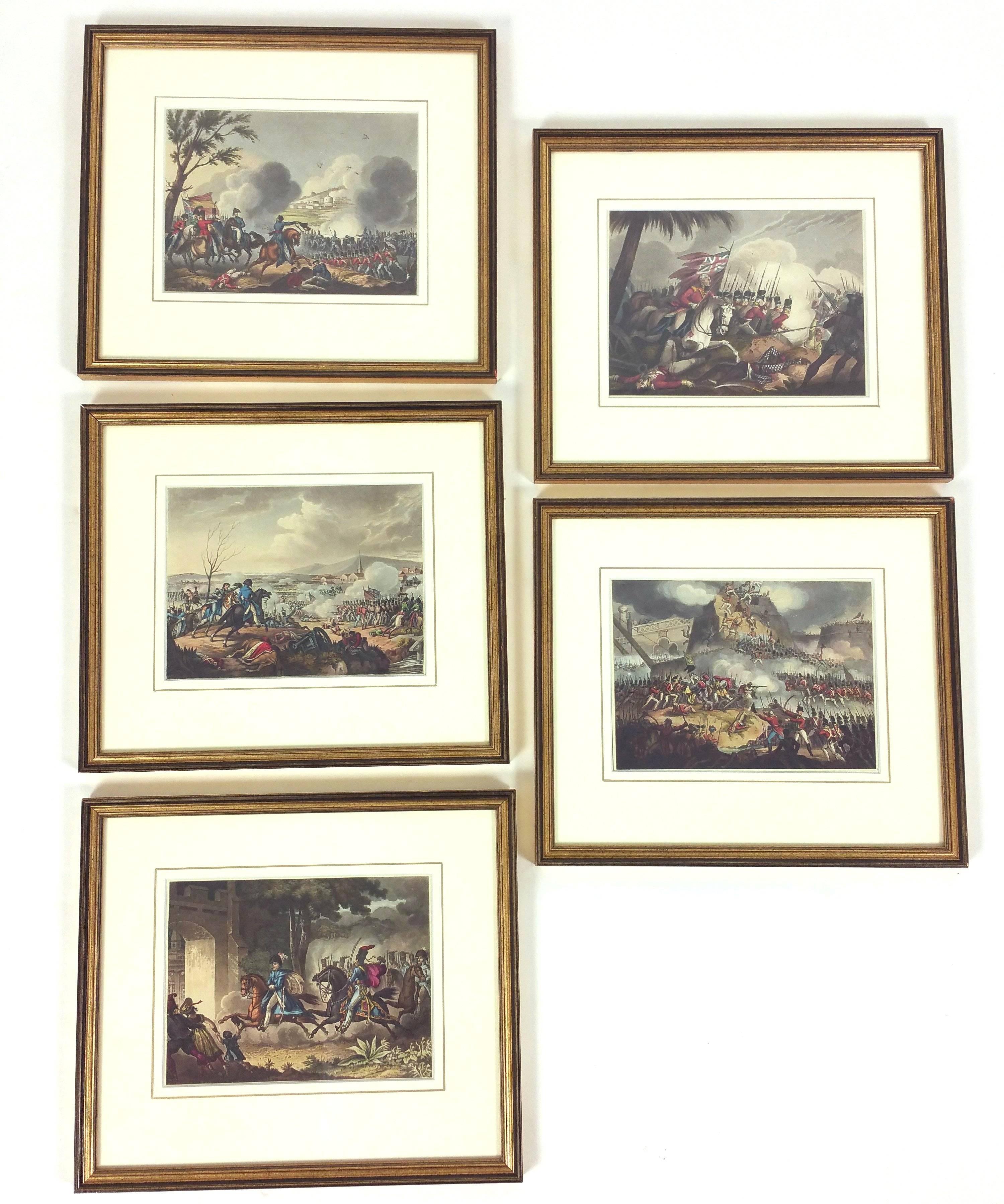 Set of 15 Early 19th Century Hand Colored Military Prints In Good Condition In London, west Sussex