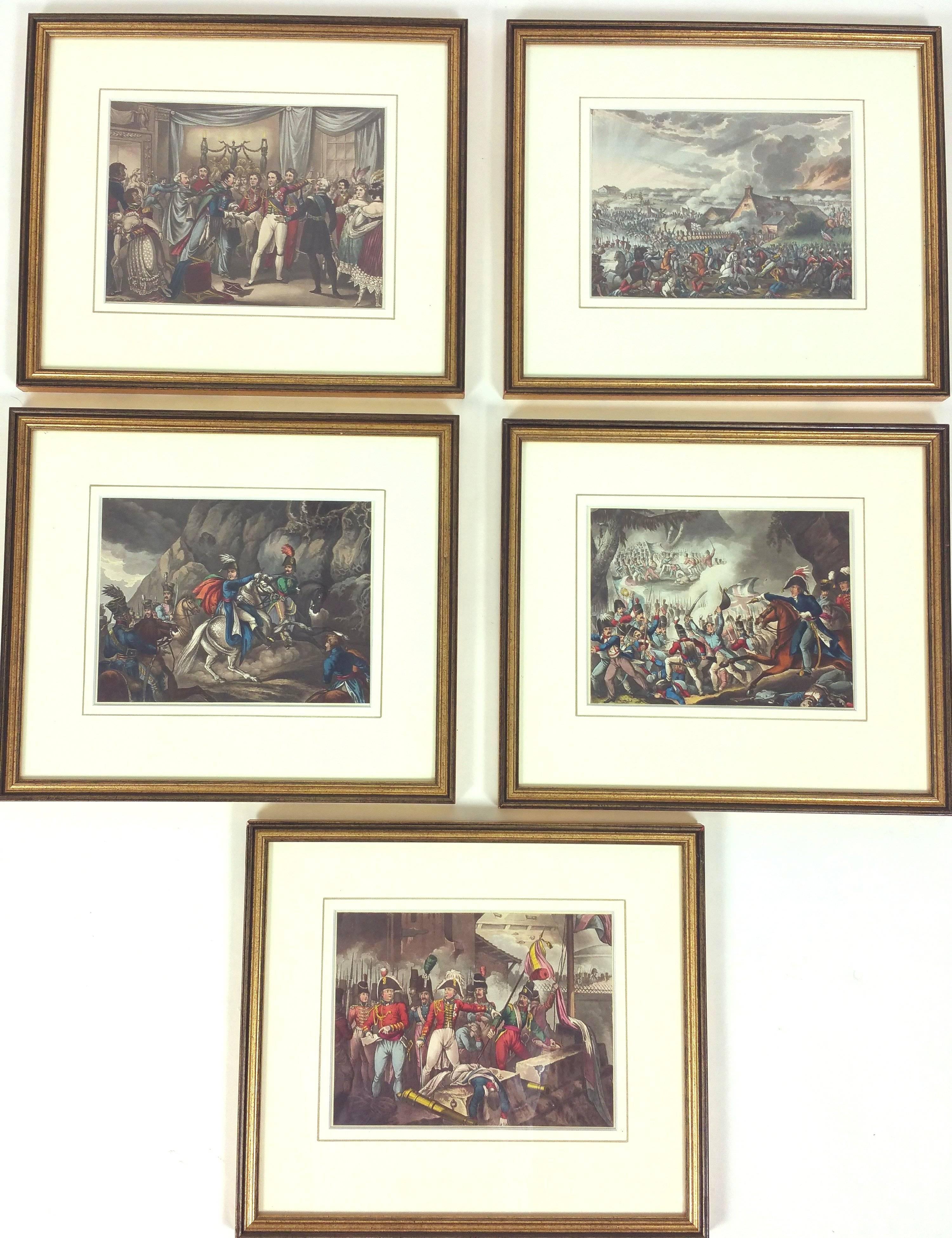 Set of 15 Early 19th Century Hand Colored Military Prints 1