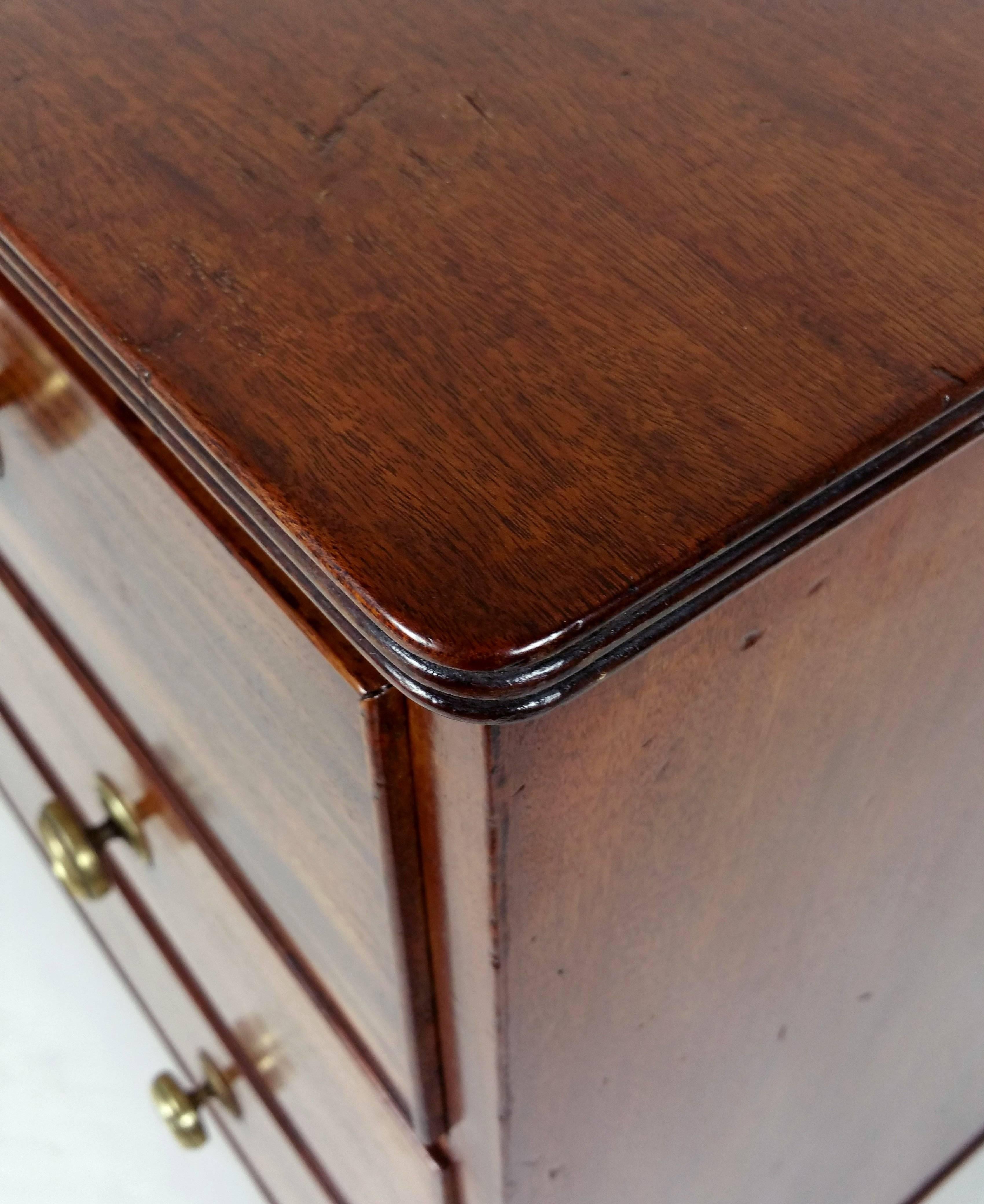 Regency Figured Mahogany Low Chest of Drawers 1
