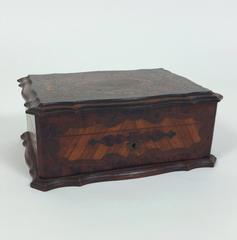 19th Century French Amboyna and Satinwood Jewelry Box