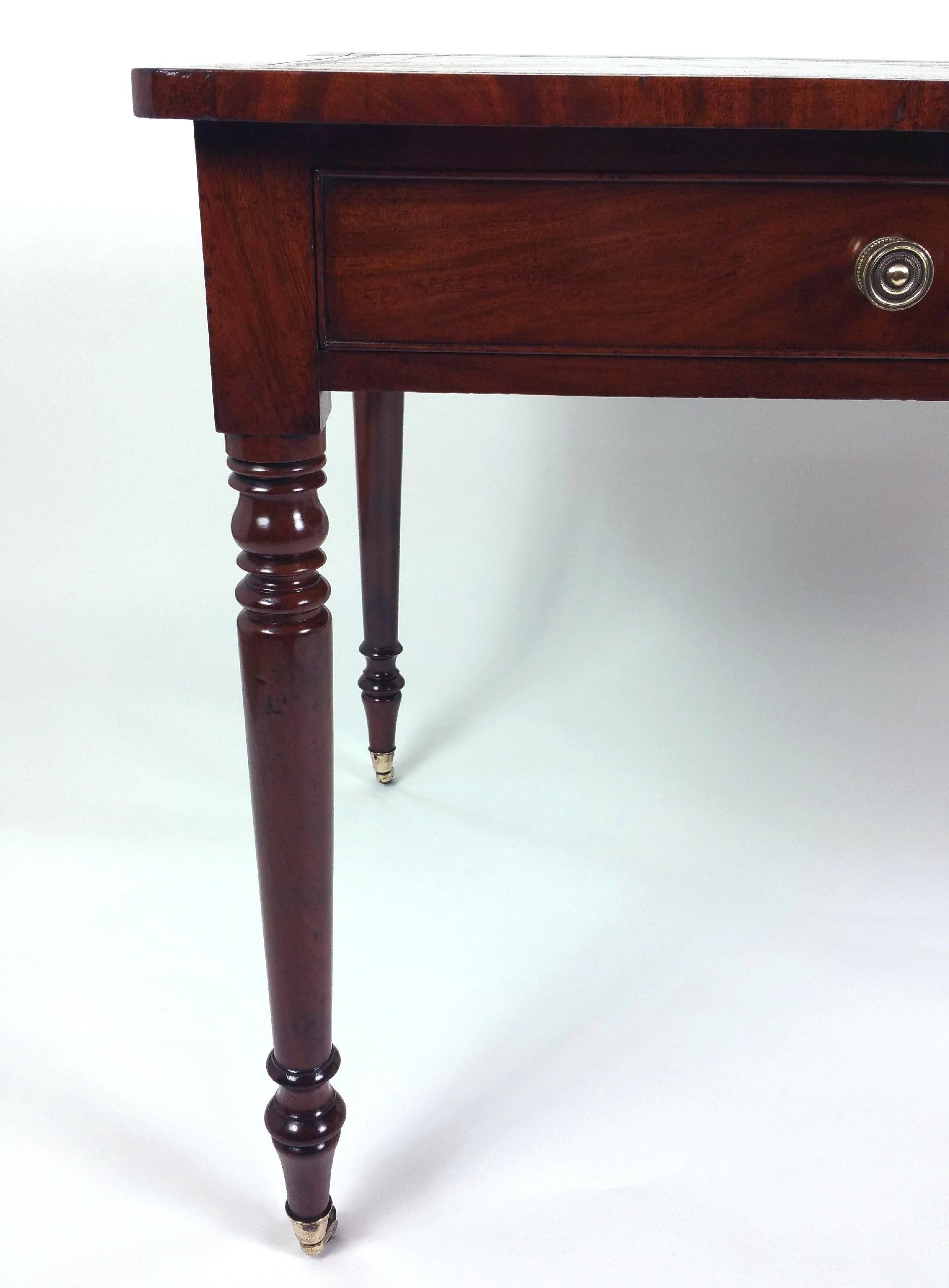 Regency Mahogany Library Table In Excellent Condition In London, west Sussex