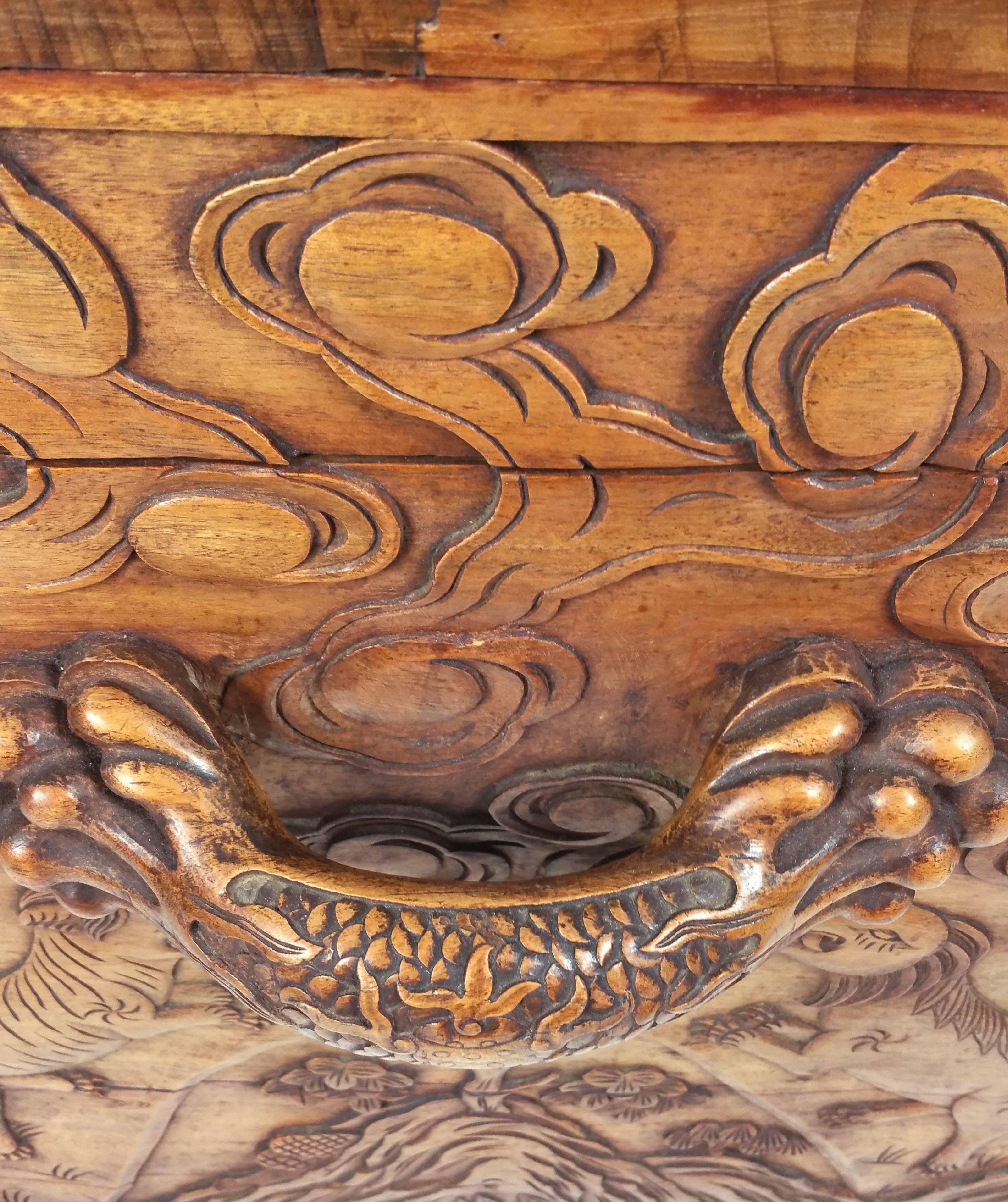 19th Century Chinese Carved Trunk 5