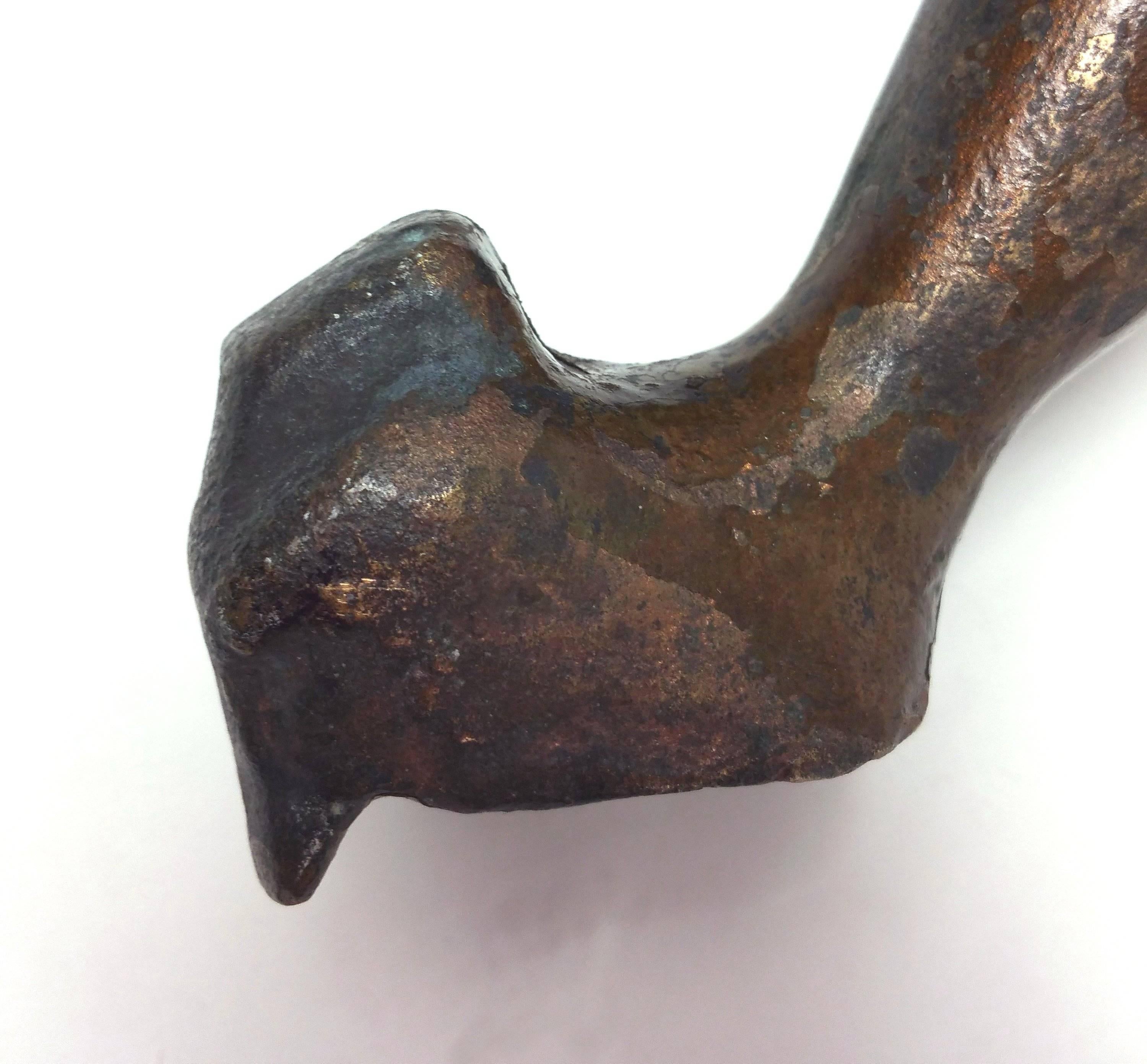 Mid-19th Century Bronzed Lead Lion Motif Newel Post 6
