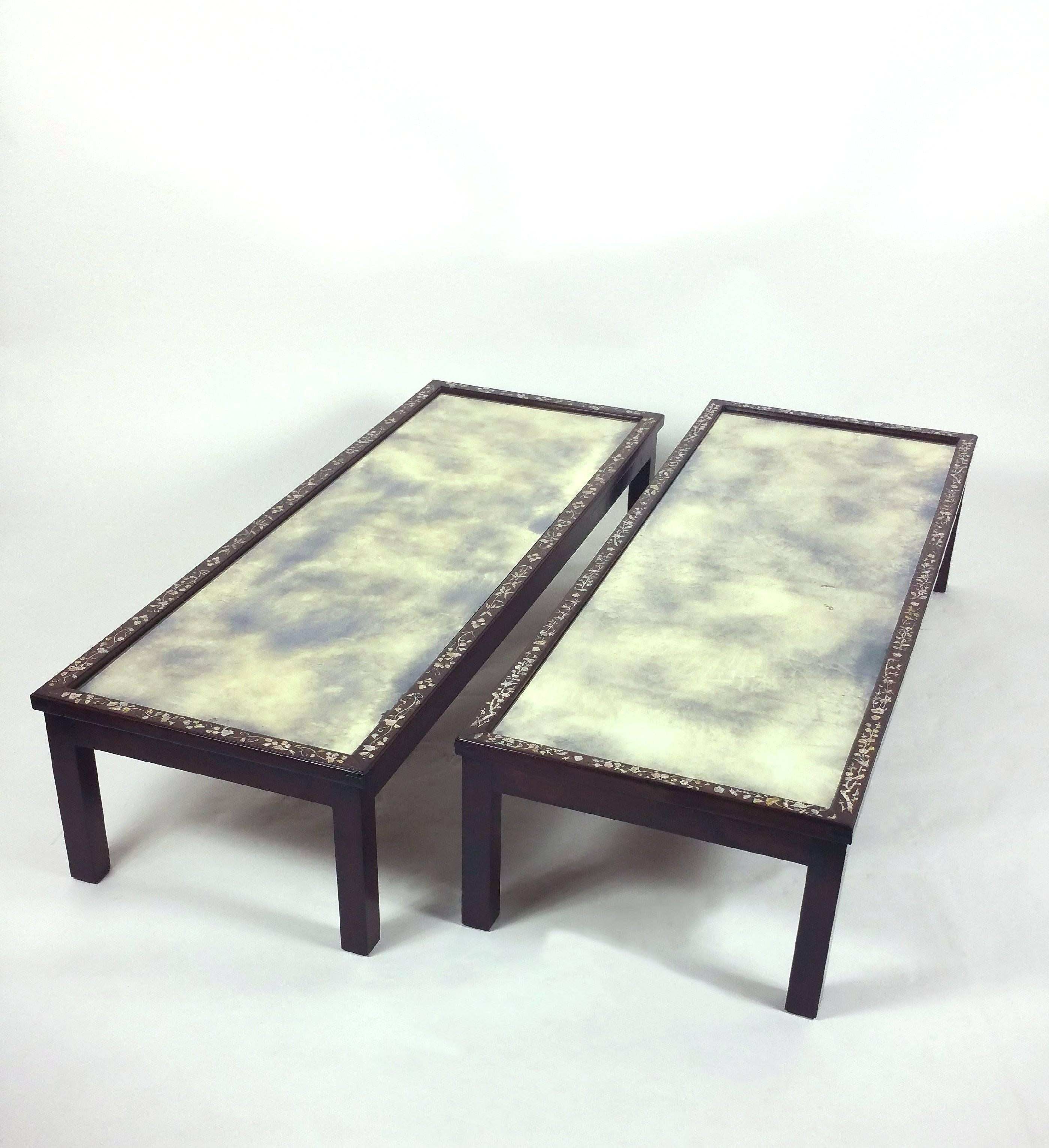 Fine Pair of 19th Century Chinese Hardwood Coffee Tables In Good Condition For Sale In London, west Sussex