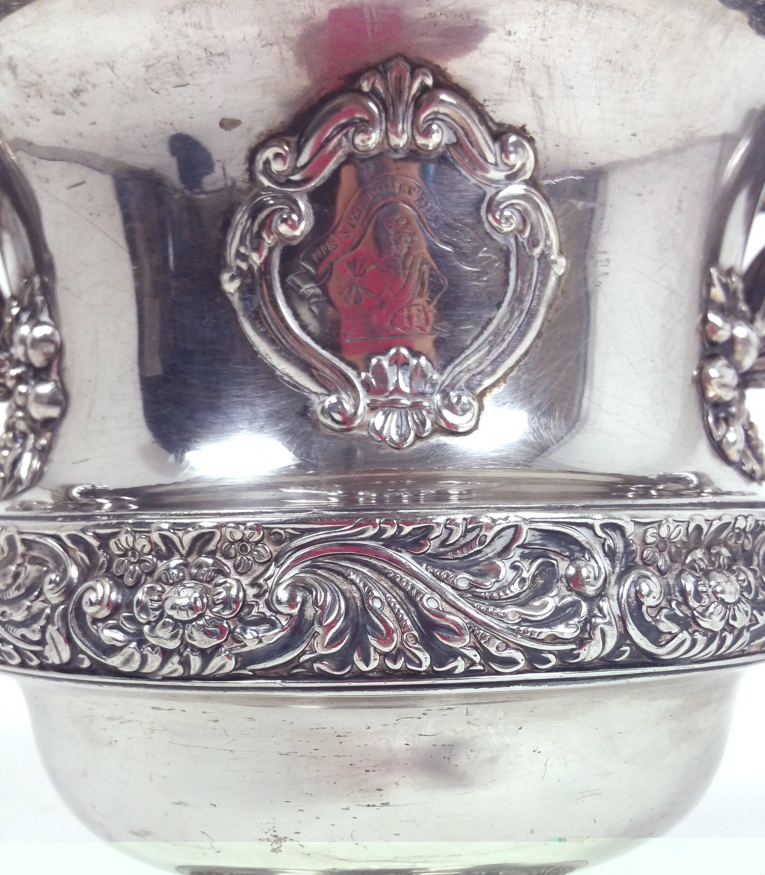 Great Britain (UK) Early 19th Century Silver Plated Twin Handled Champagne Cooler