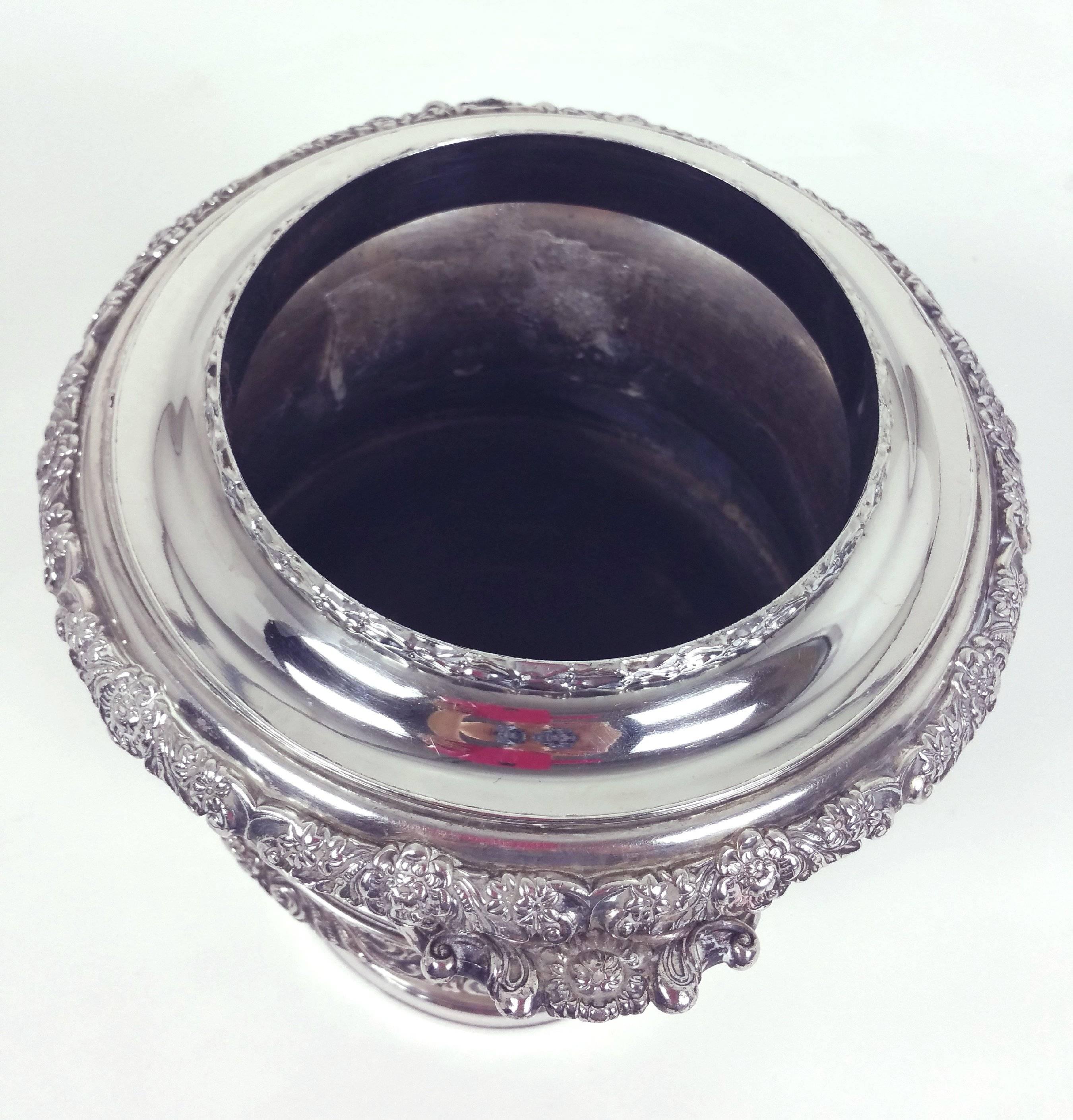Early 19th Century Silver Plated Twin Handled Champagne Cooler 1