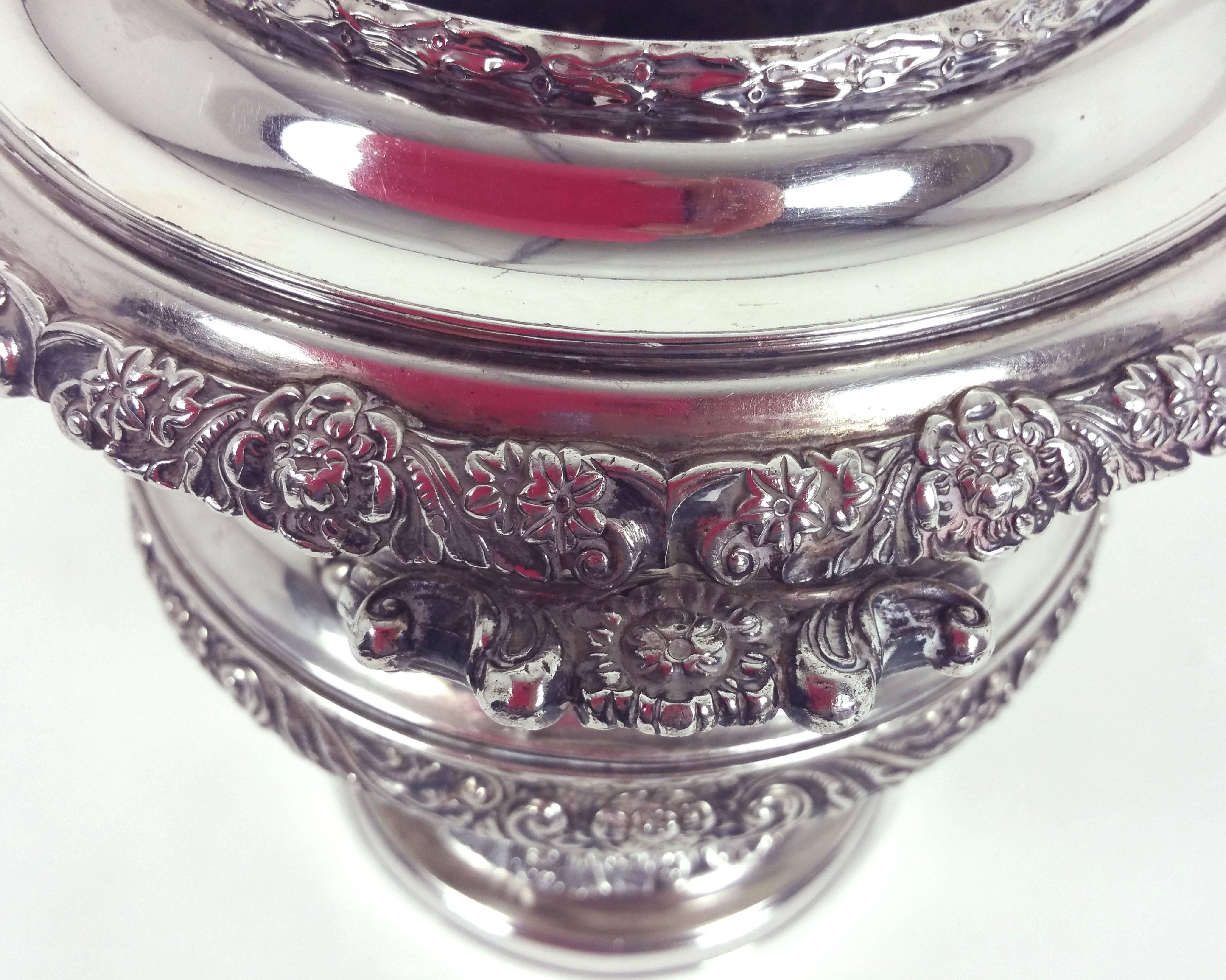 Early 19th Century Silver Plated Twin Handled Champagne Cooler 2