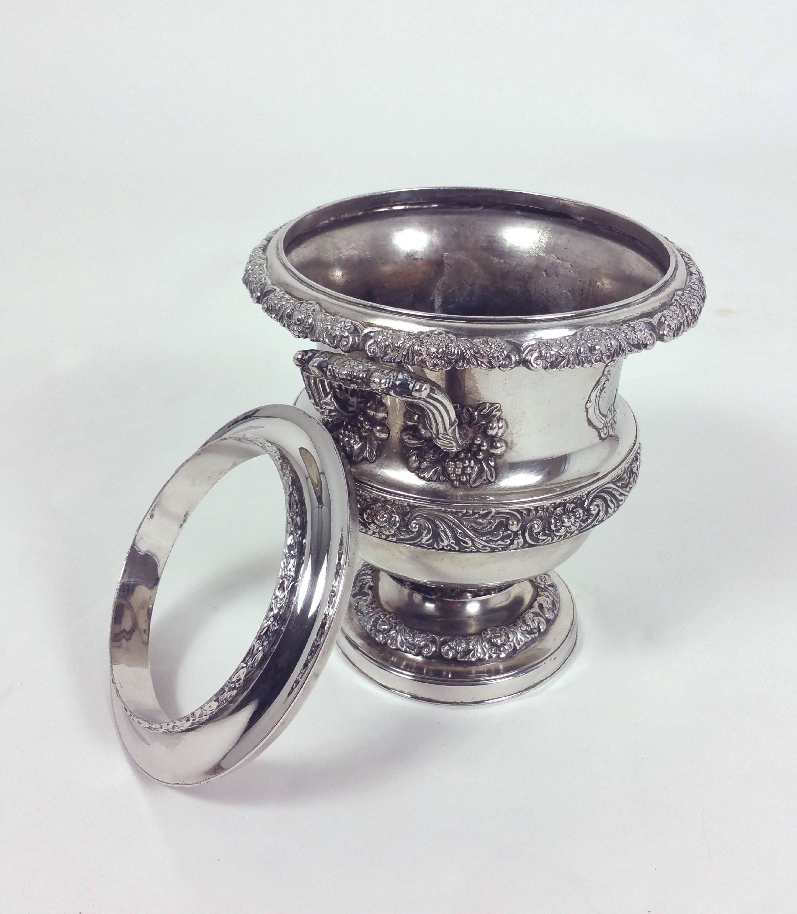 Early 19th Century Silver Plated Twin Handled Champagne Cooler 4