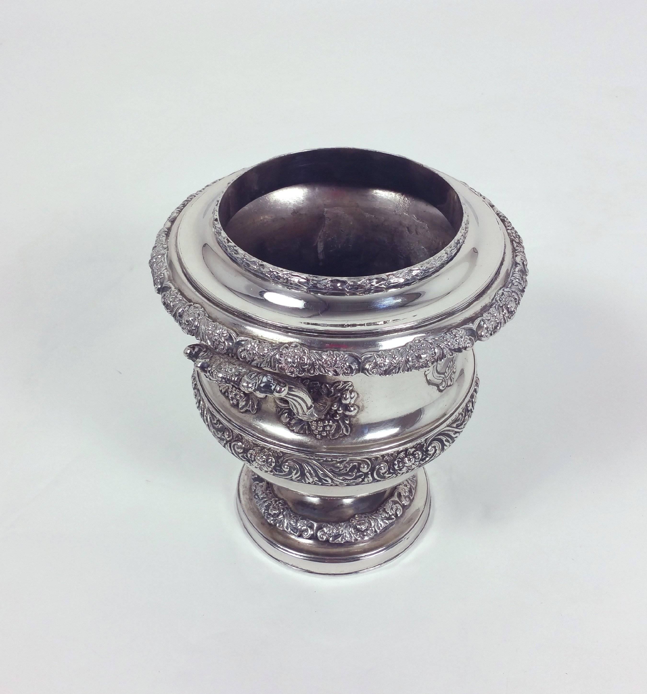Early 19th Century Silver Plated Twin Handled Champagne Cooler 5
