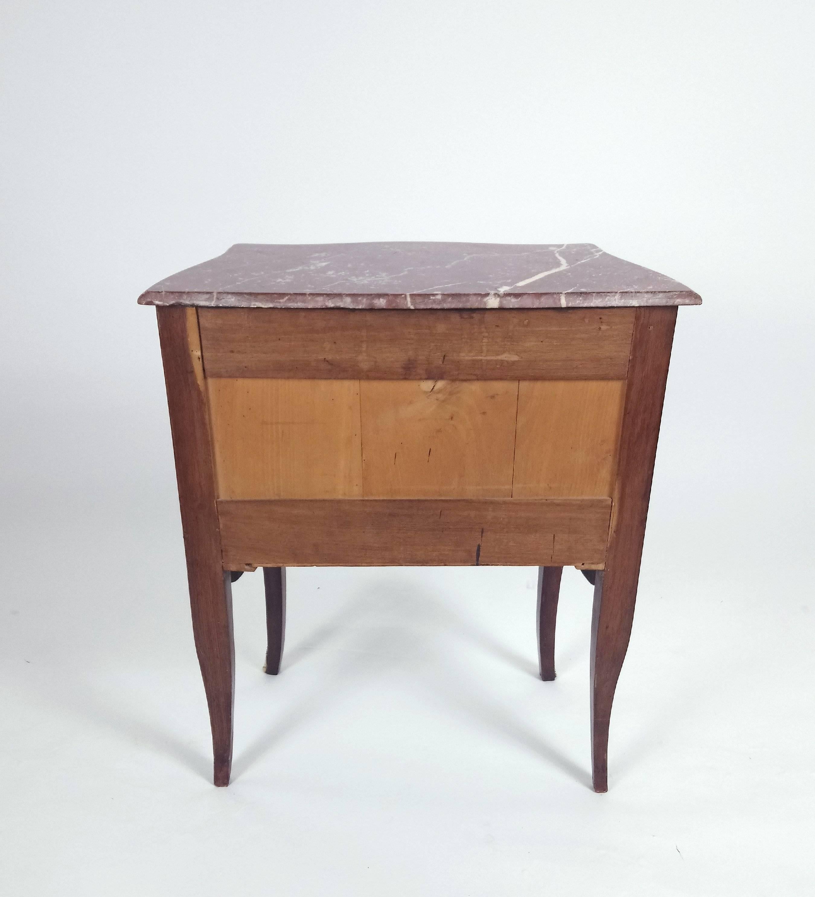 French Marquetry Inlaid Kingwood Petite Commode 4