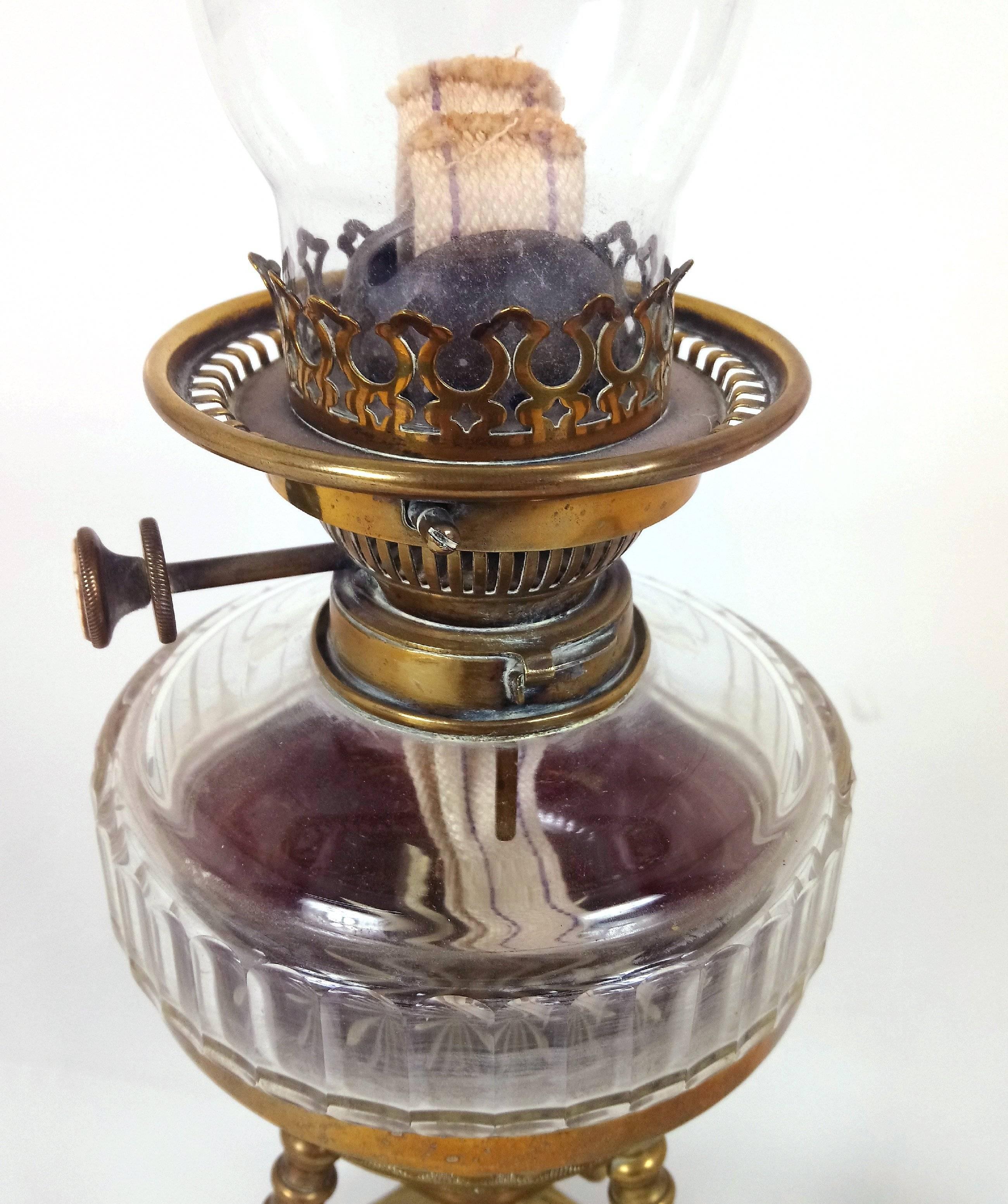 British 19th Century Rippingilles Patent Brass Oil Lamp