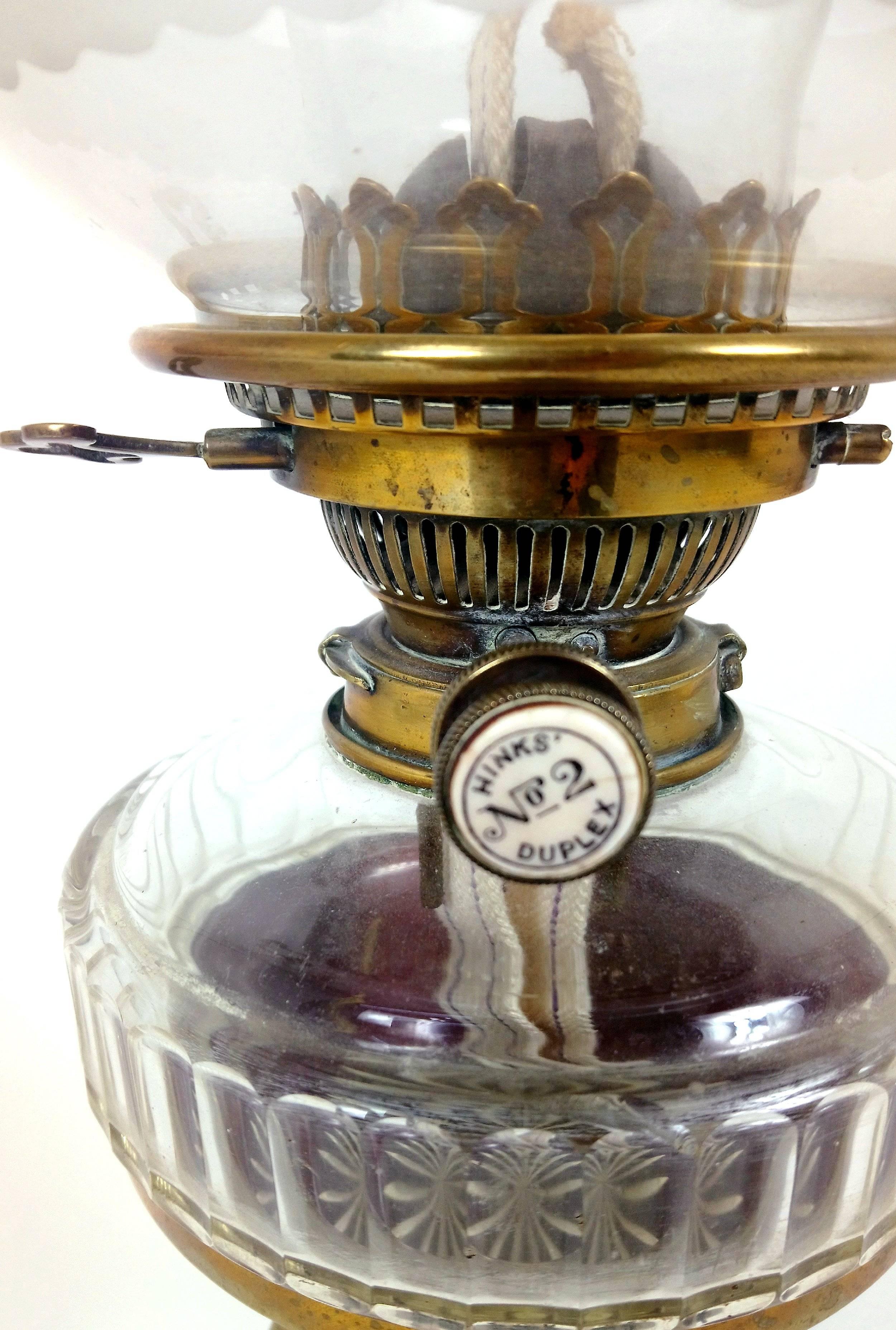 19th Century Rippingilles Patent Brass Oil Lamp 4