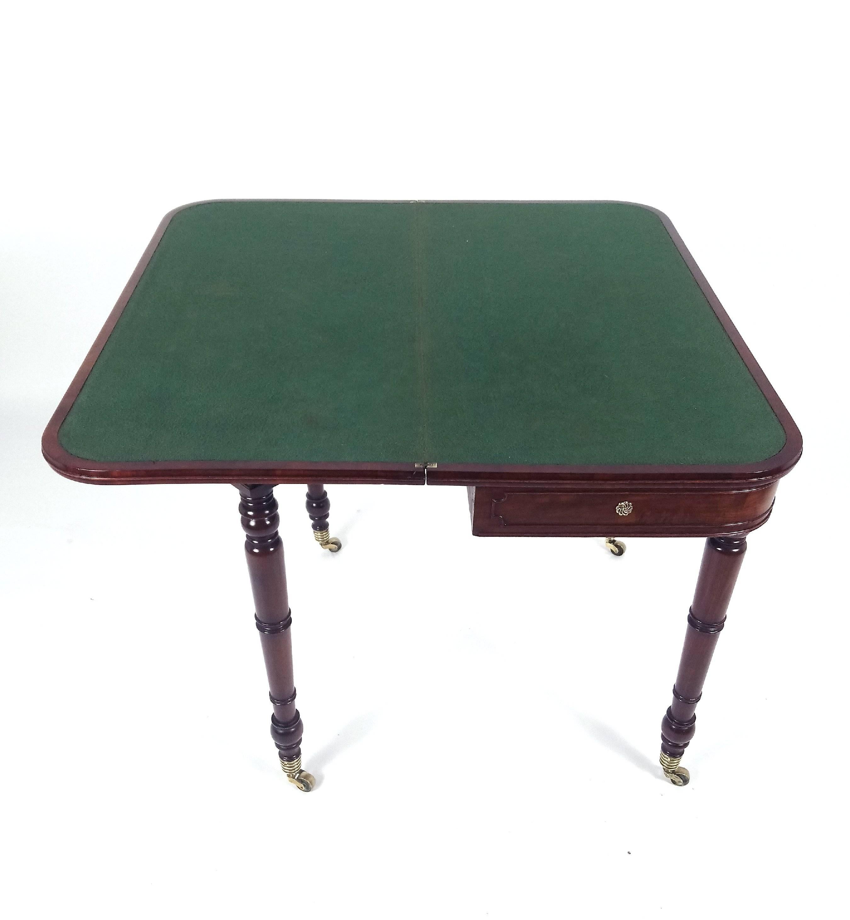 Regency Mahogany Fold over Games Table in the Manner of Gillows 3