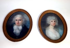 Pair of Georgian Oval Pastel Portraits
