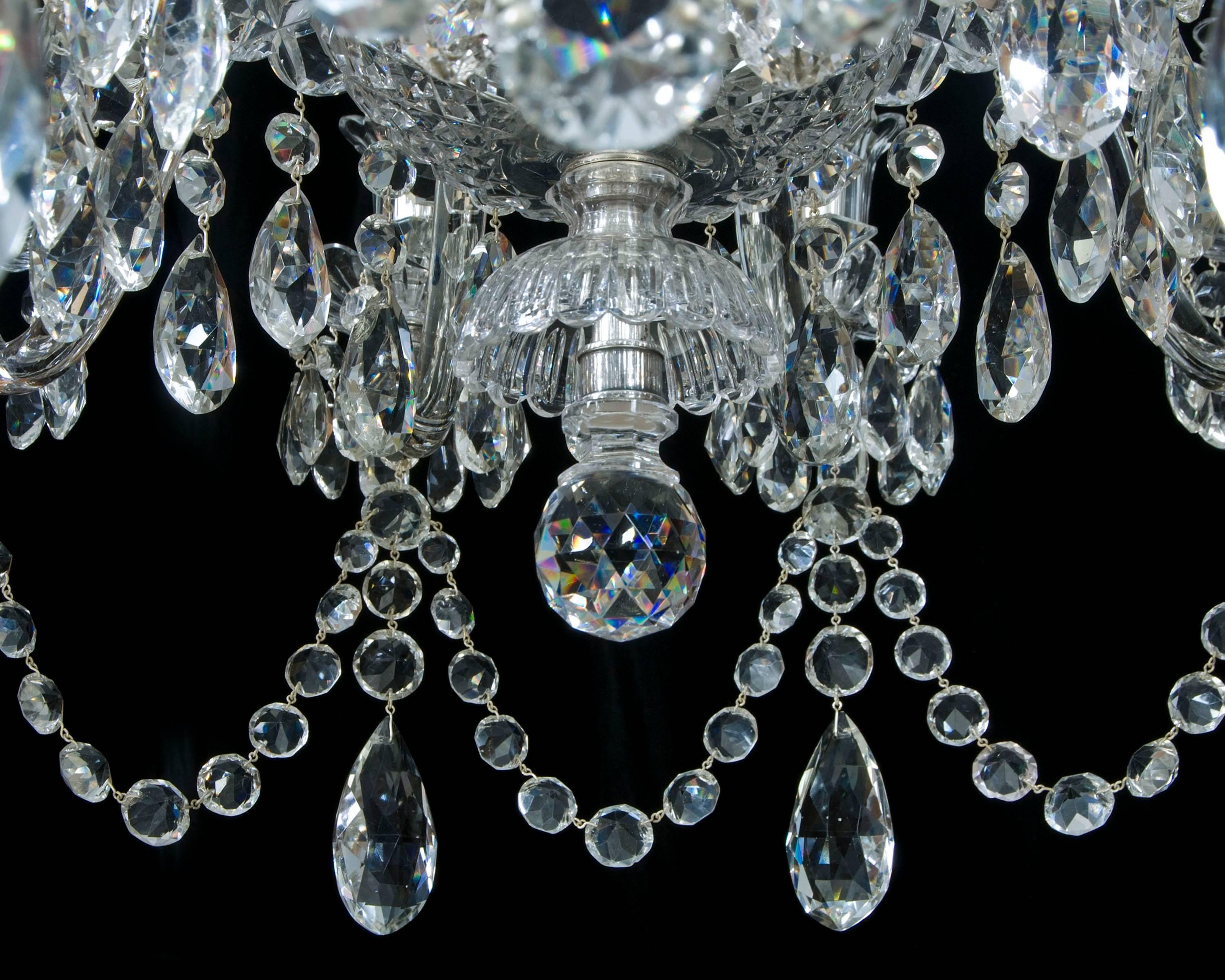 English Fine Quality Pair of Mid-Victorian Antique Chandeliers Attributed to F&C Osler