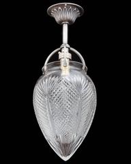 Petite paire de lanternes d'entrée en forme d'éventail avec diamants