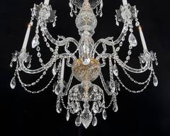 Fine Quality Six Light Crystal Chandelier in Adam Style