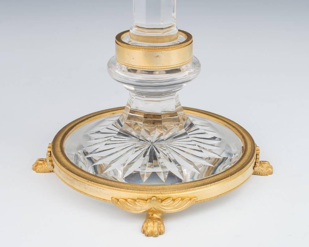 Set von sechs Lampen mit Goldbronze-Montierung und geschliffenem Glas (Viktorianisch) im Angebot