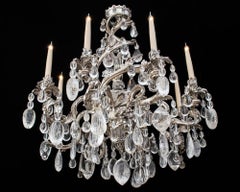 Highly Important Rock Crystal Chandelier in Louis XV Manner