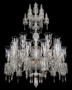 Exceptional large Victorian Engraved Period Crystal Chandelier