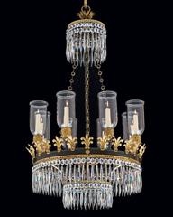 Regency Eight-Light Gilt Bronze Chandelier