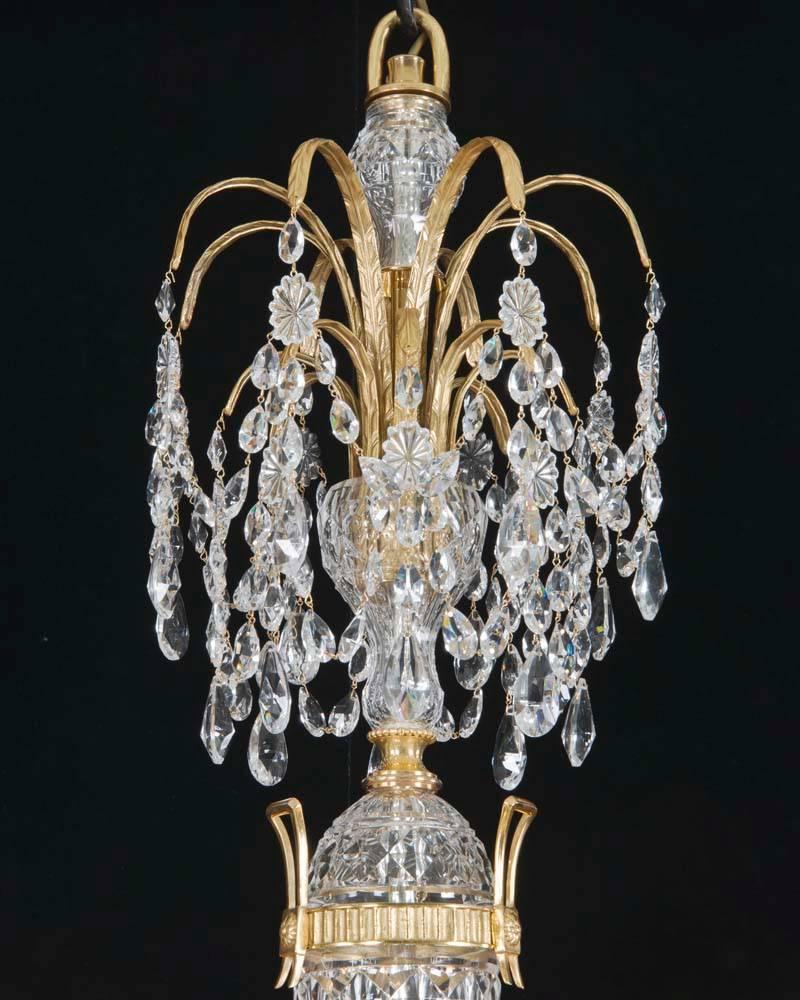English Pair of 20th Century Chandeliers in the Style of Perry & Co