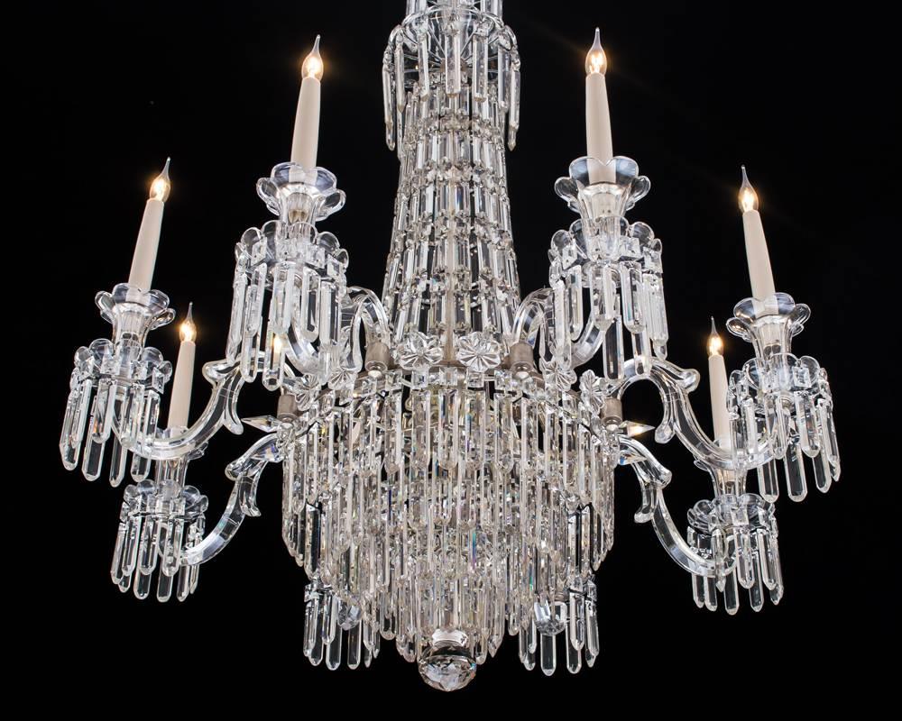 English Fine Early Victorian Tent and Waterfall Chandelier