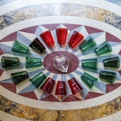 Escultura de cristal soplado a mano con forma de corazón, de Giberto Venezia