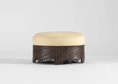 Thierry Despont, Pair of Forged Metal Ottomans, 20th Century