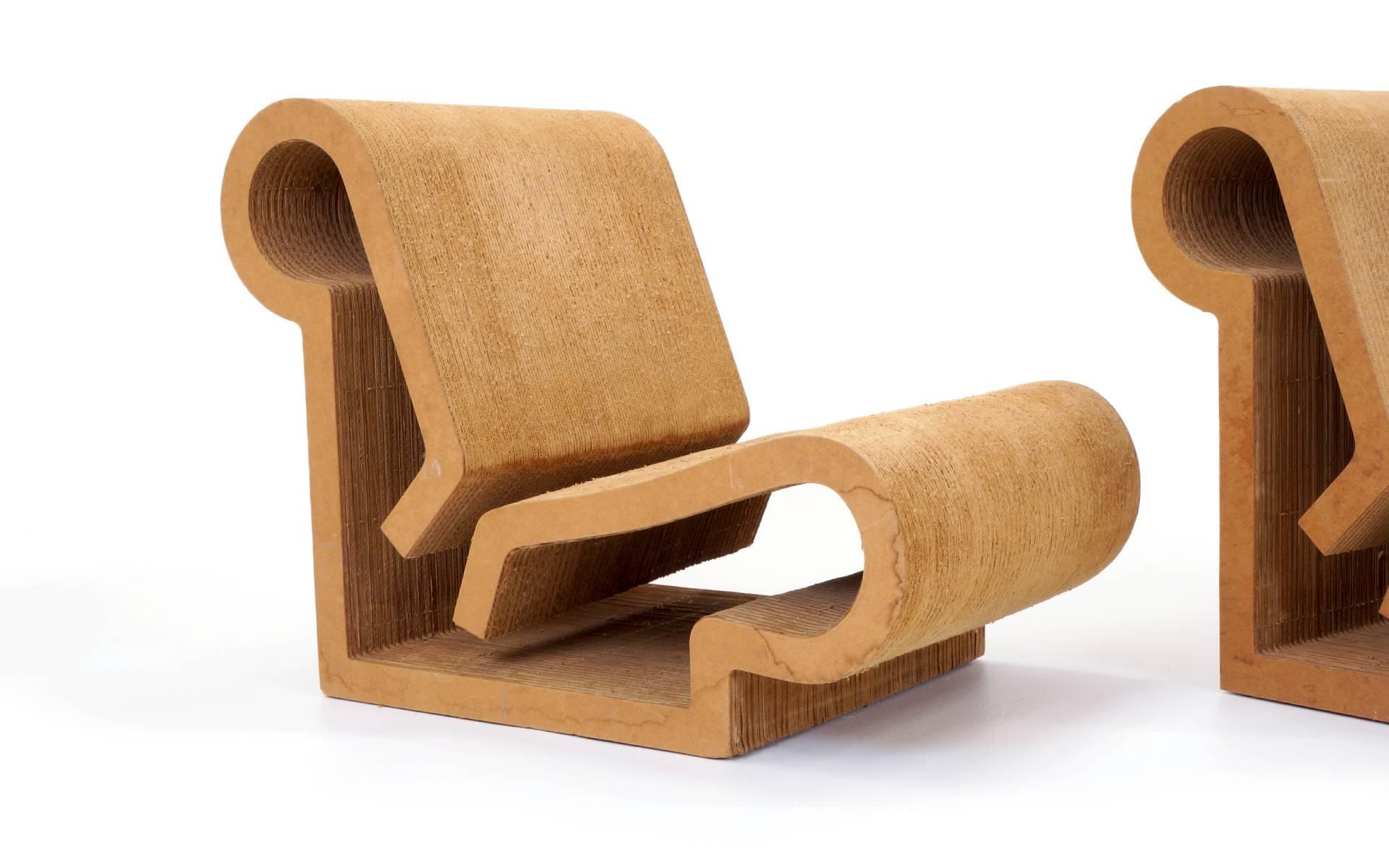 Rare Original Frank Gehry, Easy Edges, Cardboard Contour Chairs In Good Condition In Kansas City, MO
