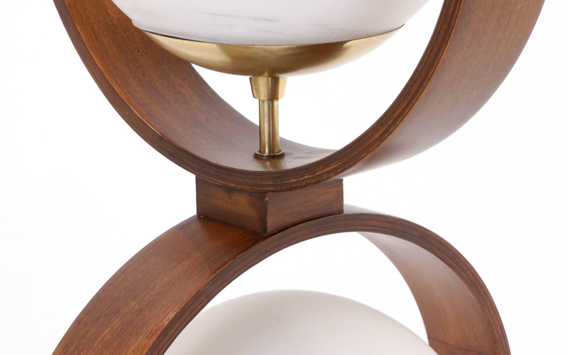 Mid-20th Century Large Pair of Danish Modern Three-Globe Table Lamps